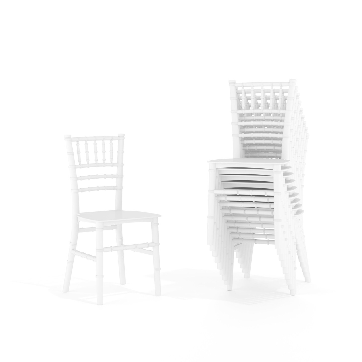 Emma and Oliver 10 Pack Child&#x2019;s All Occasion Resin Chiavari Chair for Home or Home Based Rental Business