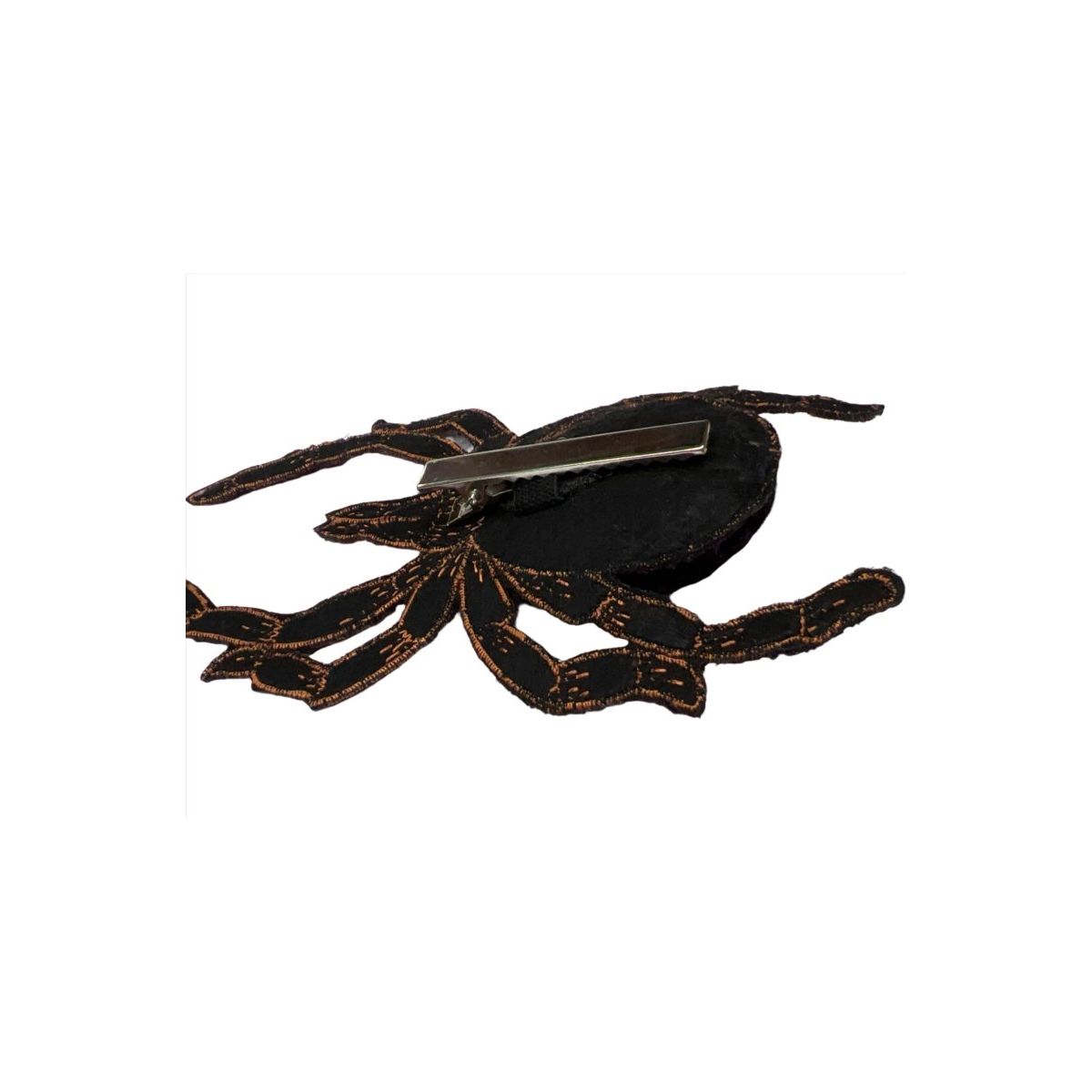 6&#x22; Velvet Spider Clip: Black/Purple