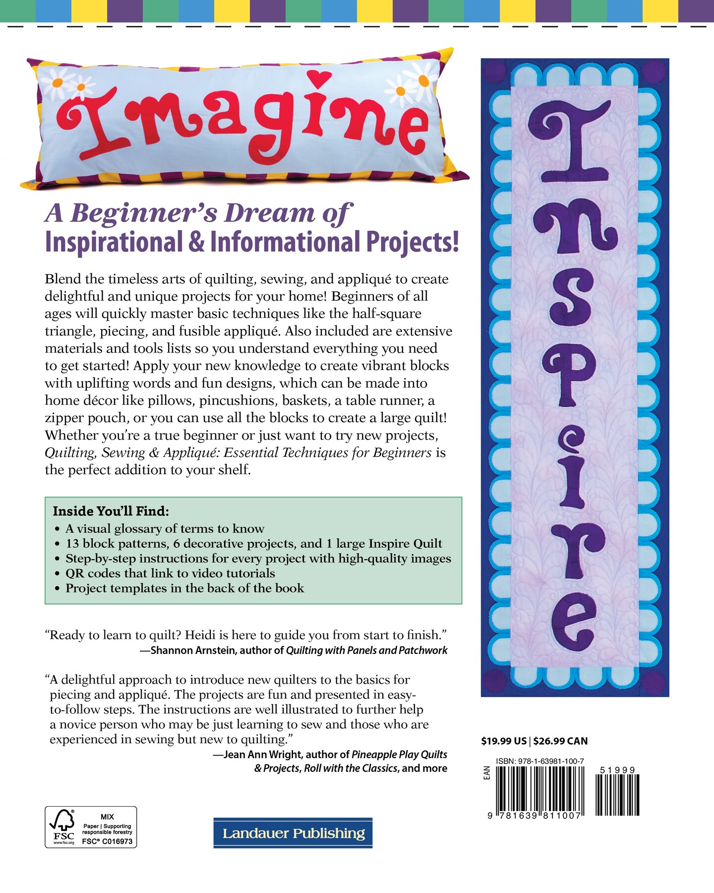 Quilting, Sewing & Applique-Essential Techniques for Beginners