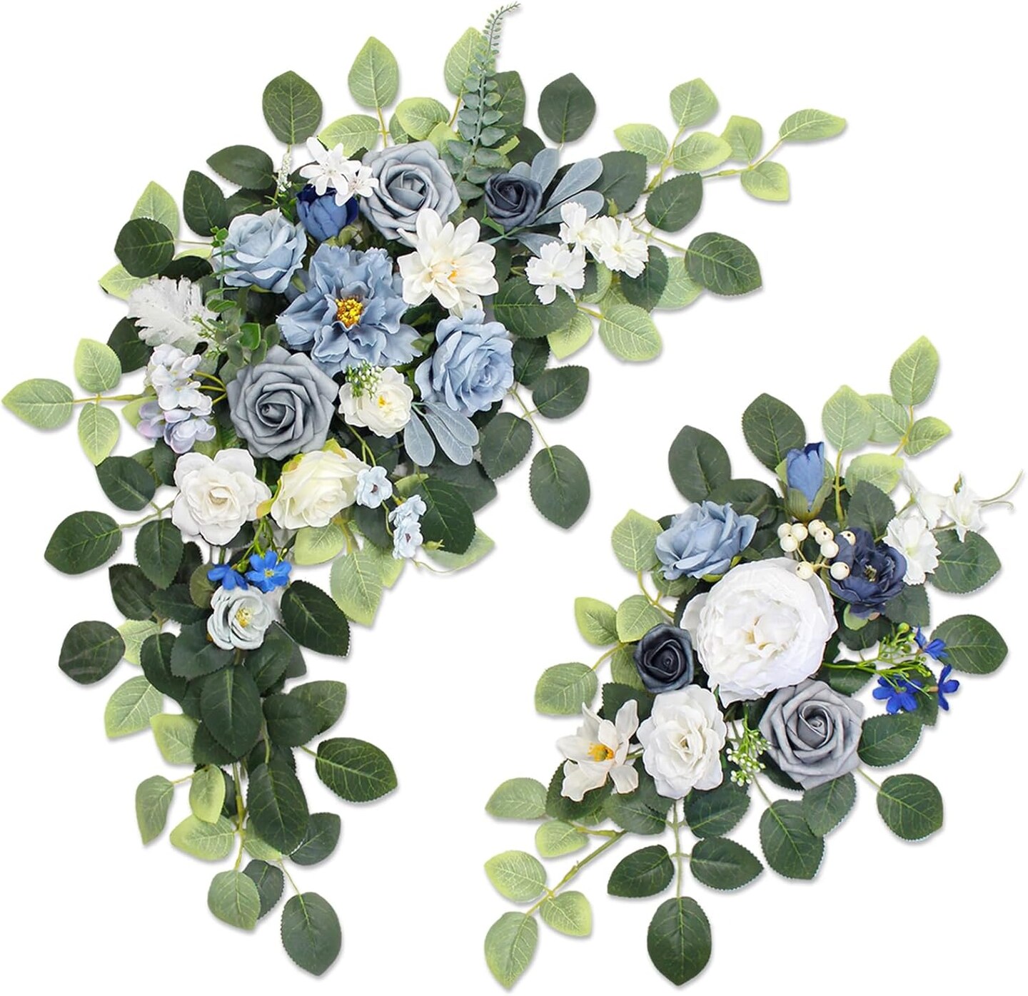 Pack of 2 Wedding Arch, Artificial Flowers, Wedding Decor (Blue)