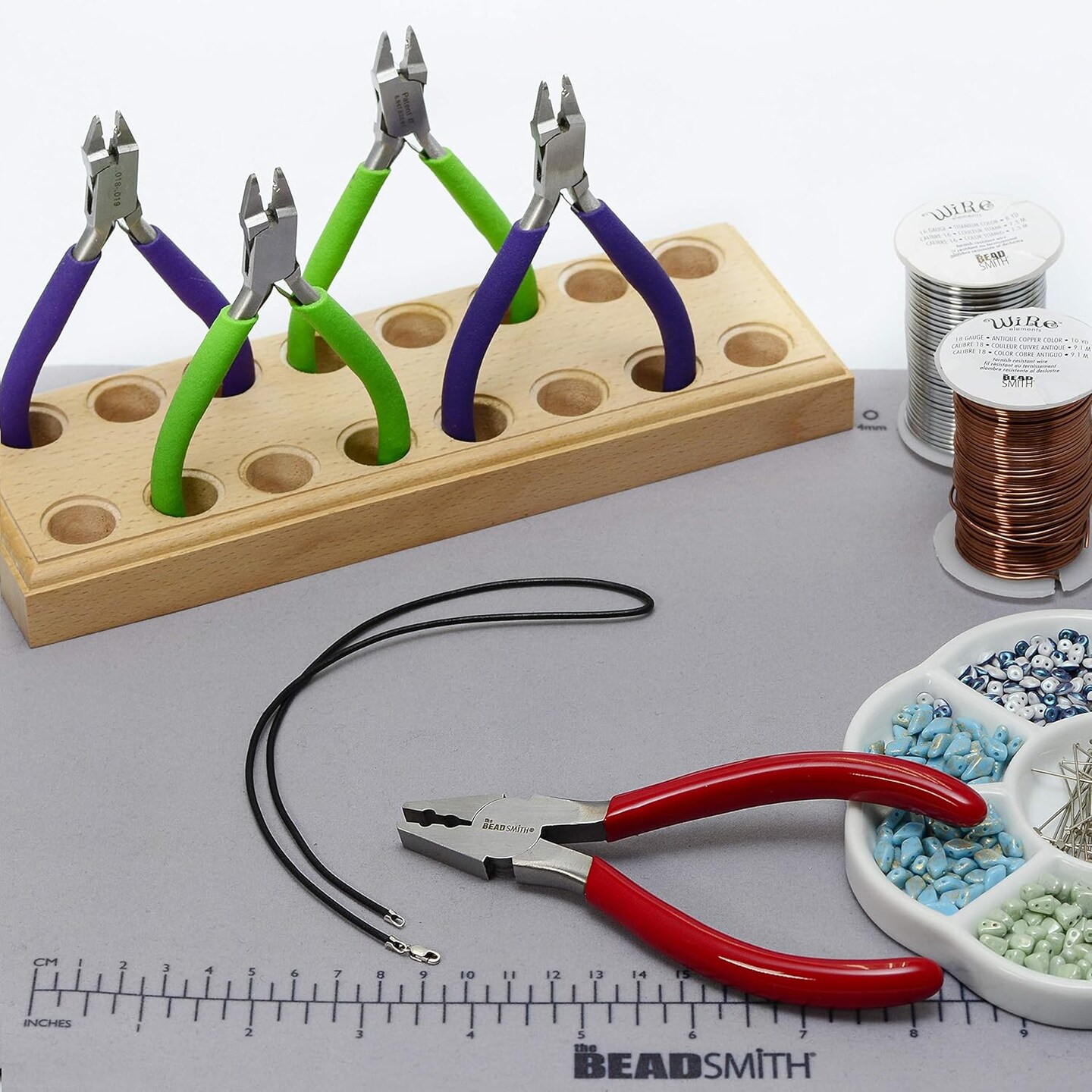 The Beadsmith Fold-Over Crimp Pliers for Leather, Suede, and Crimping, Jewelry Making Supplies