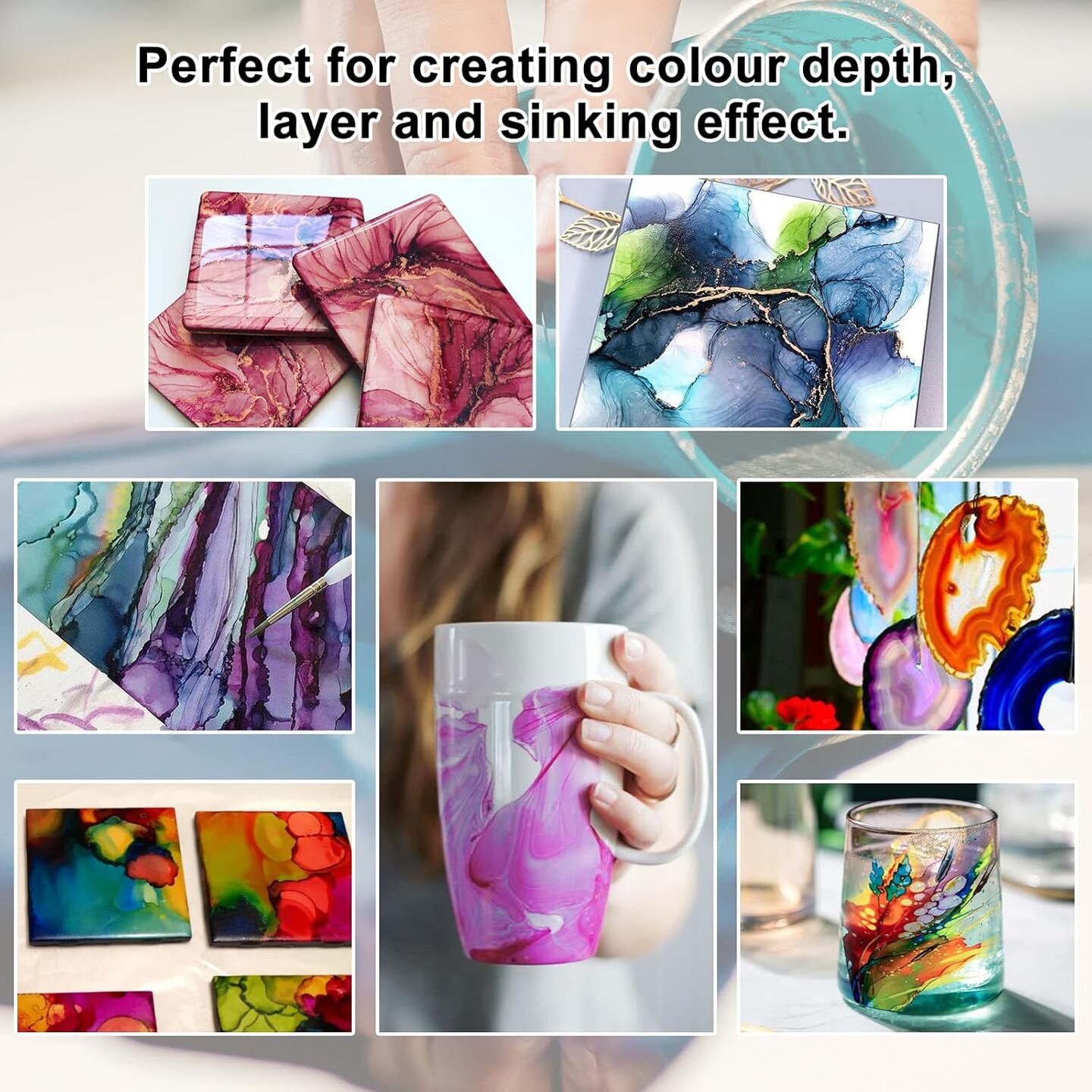 Alcohol Ink Set - 48 Vivid Colors