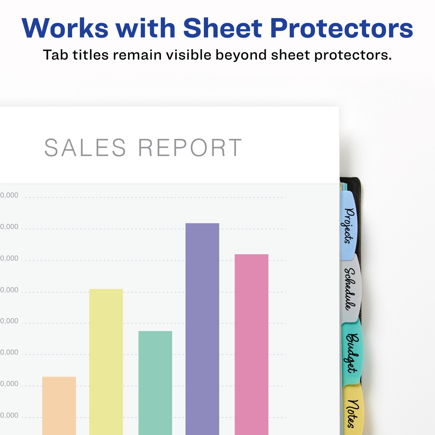 Avery Write & Erase Pocket Plastic Dividers for 3 Ring Binders, 8-Tab Sets, Multicolor, Tabs Viewable Beyond Sheet Protectors, 1 Set (16177) - 24 Pack