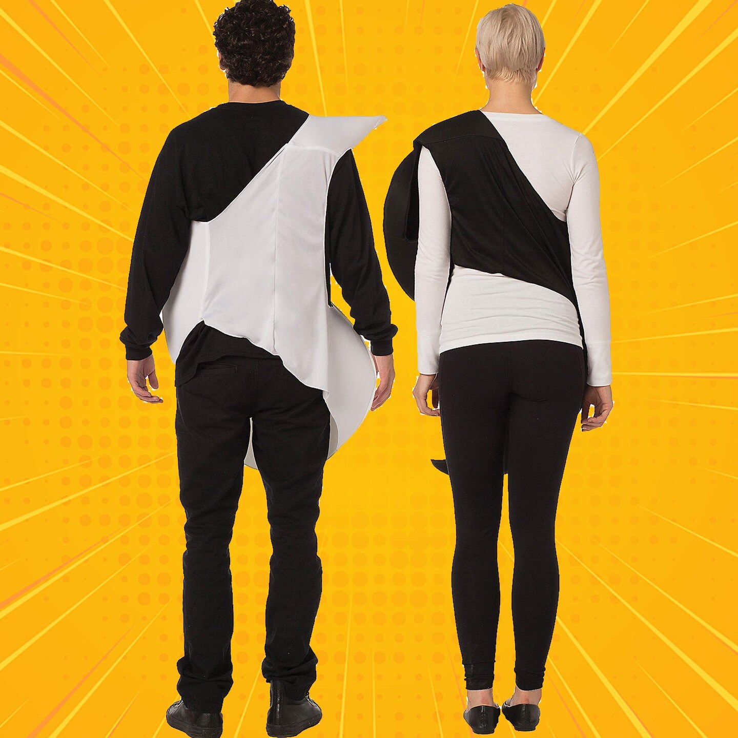 Unique Yin Yang Adult Couples Costume Symbolic Balance for Halloween and Events