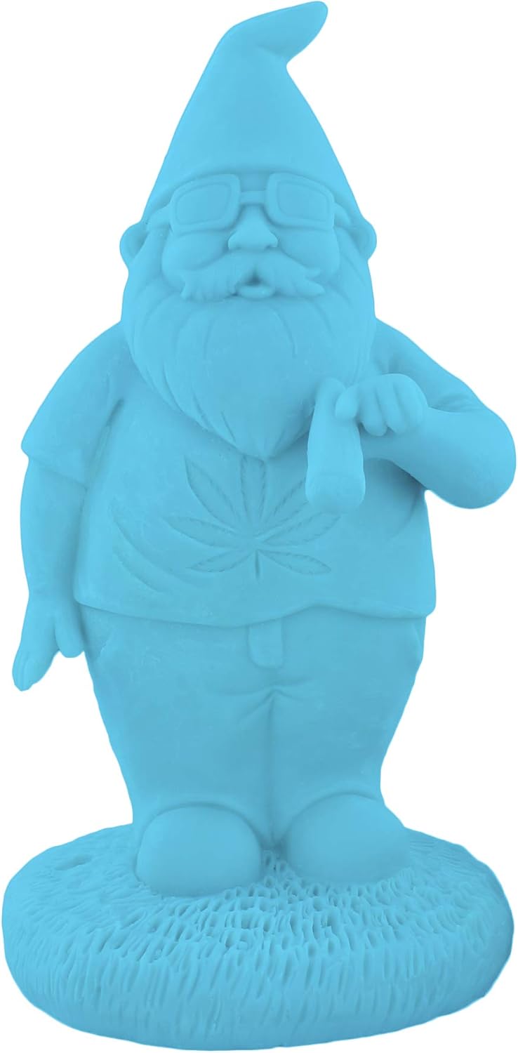 Gnude Gnomes - Unpainted Smoking Gnome, 8.5" Inches - DIY Paint Your Own Gnome