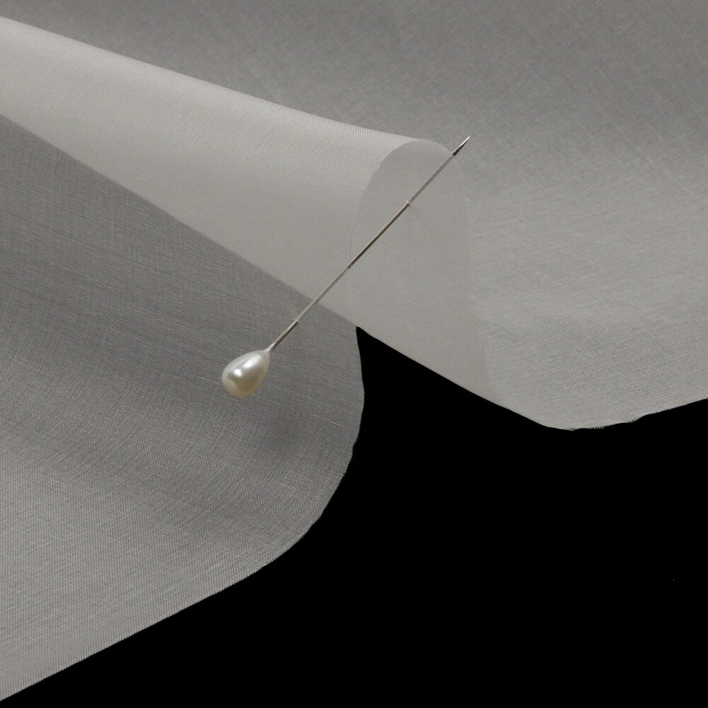 1 Yard Antique White Silk Organza Fabric Lightweight Sheer Material for Bridal and Couture 44 Inch Width