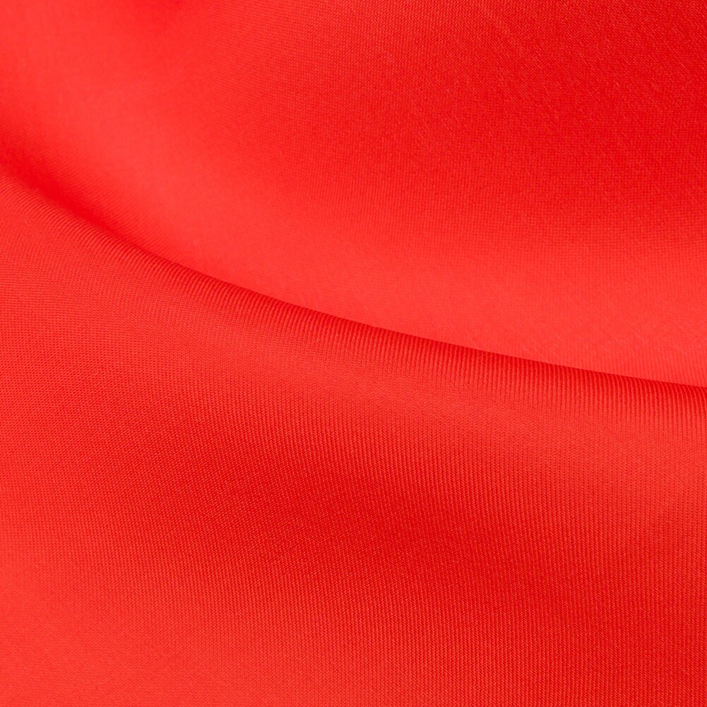 1 Yard Flame Red Silk Satin Faced Organza Fabric Perfect for Evening Gowns, 53 Inches Width