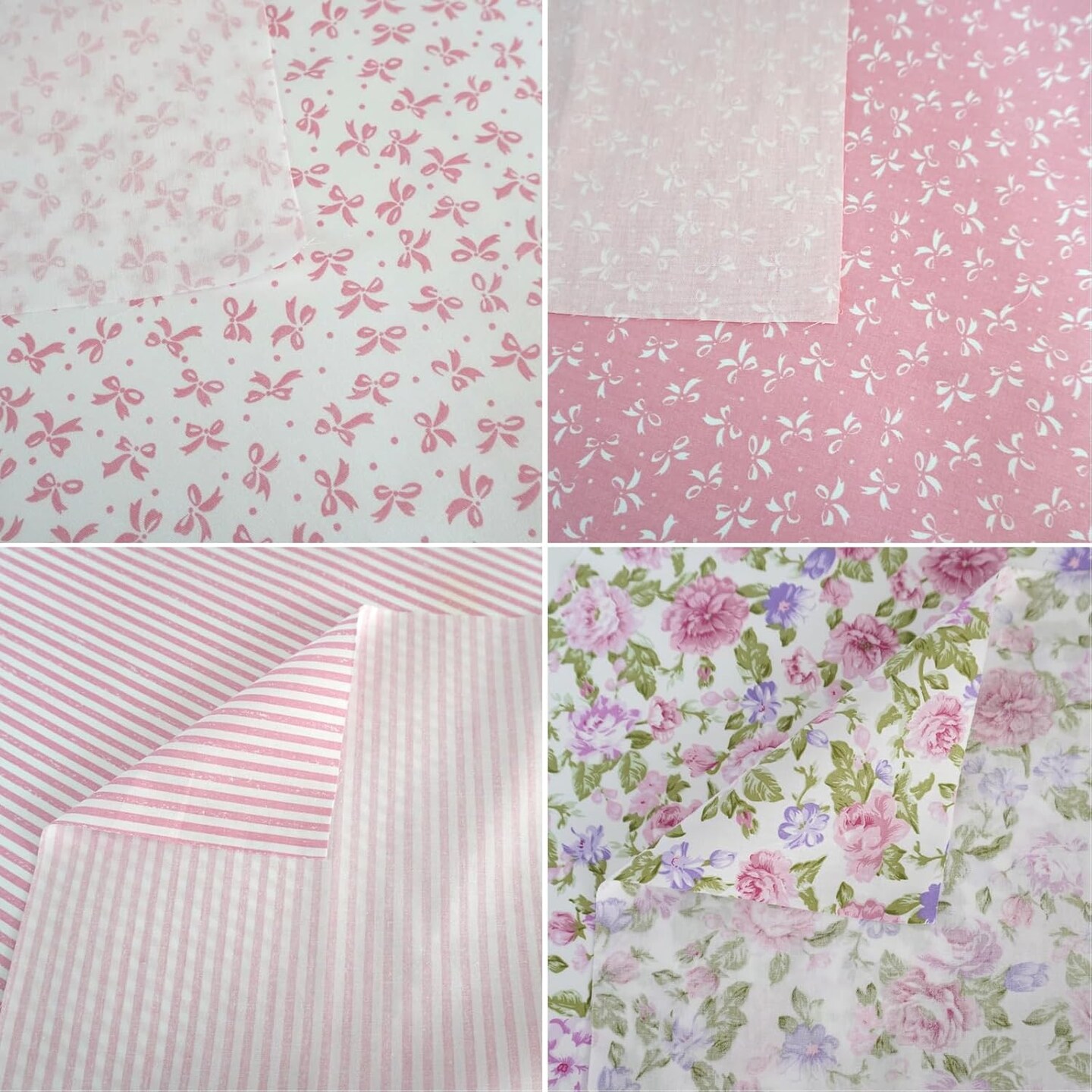 6pcs Craft Fabric Bundle 100% Cotton Quilting Fabric 18x22 Inches