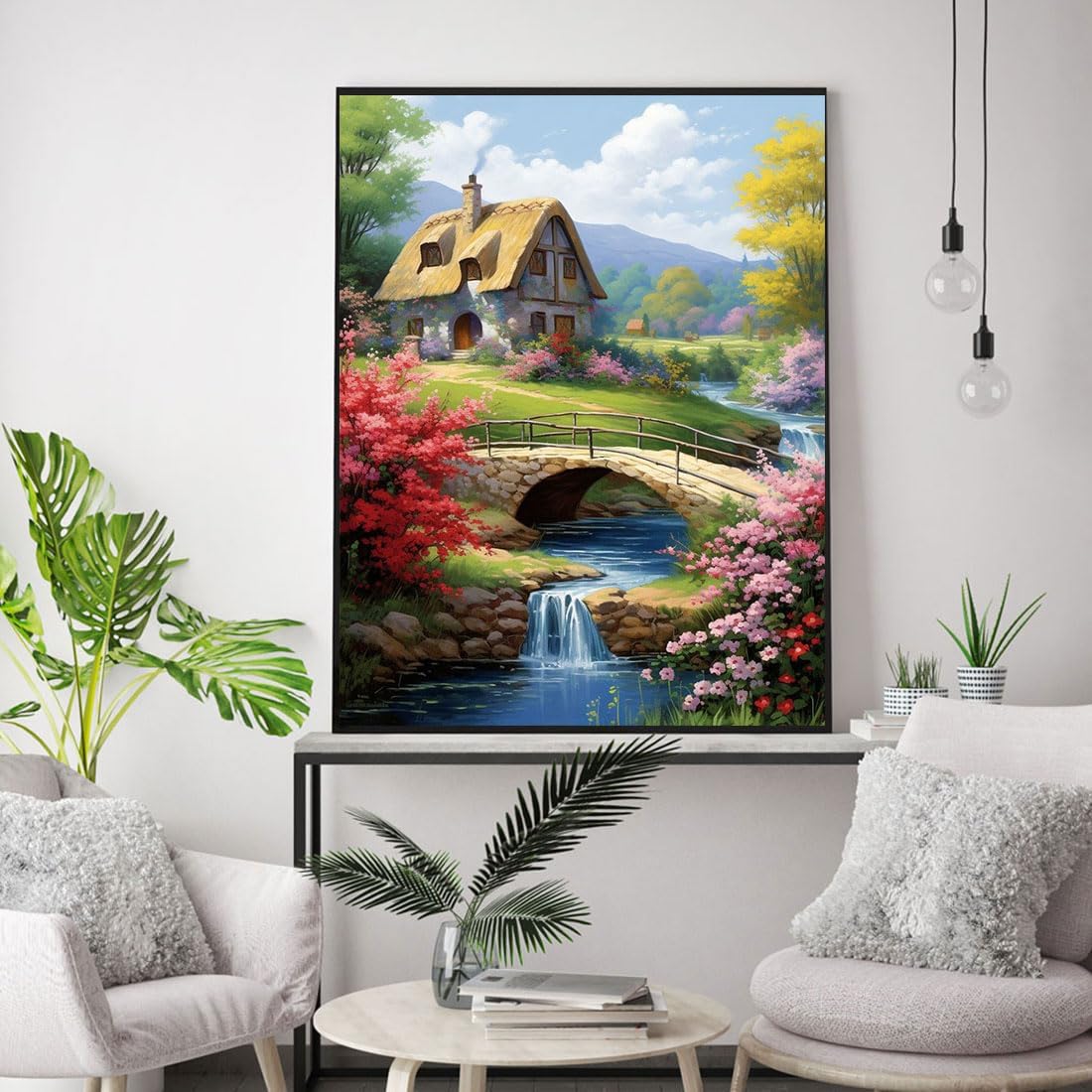 Village Scenery Diamond Paintings Kits for Adults