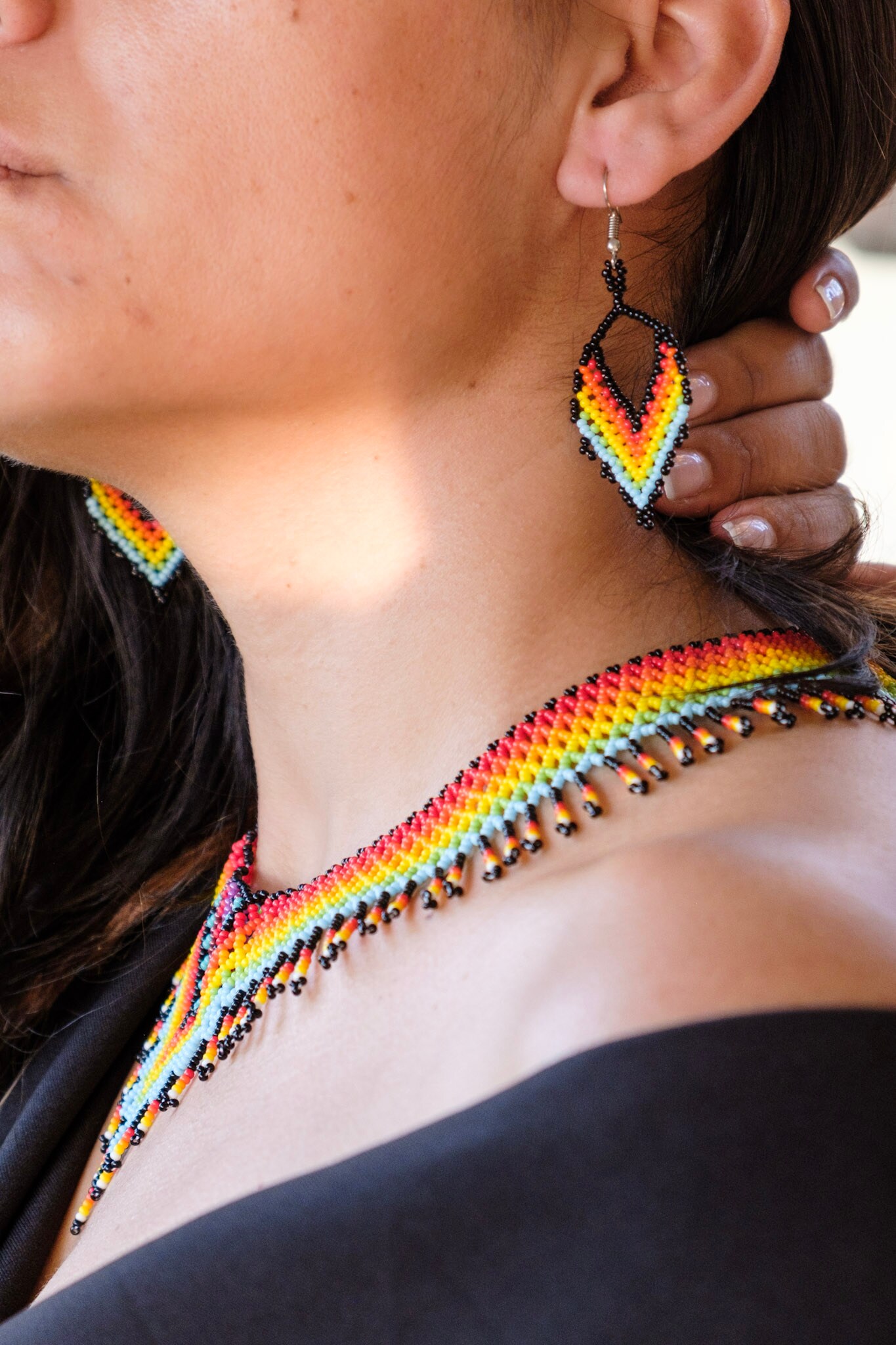 Amanecer Huichol Beaded Necklace MakerPlace by Michaels