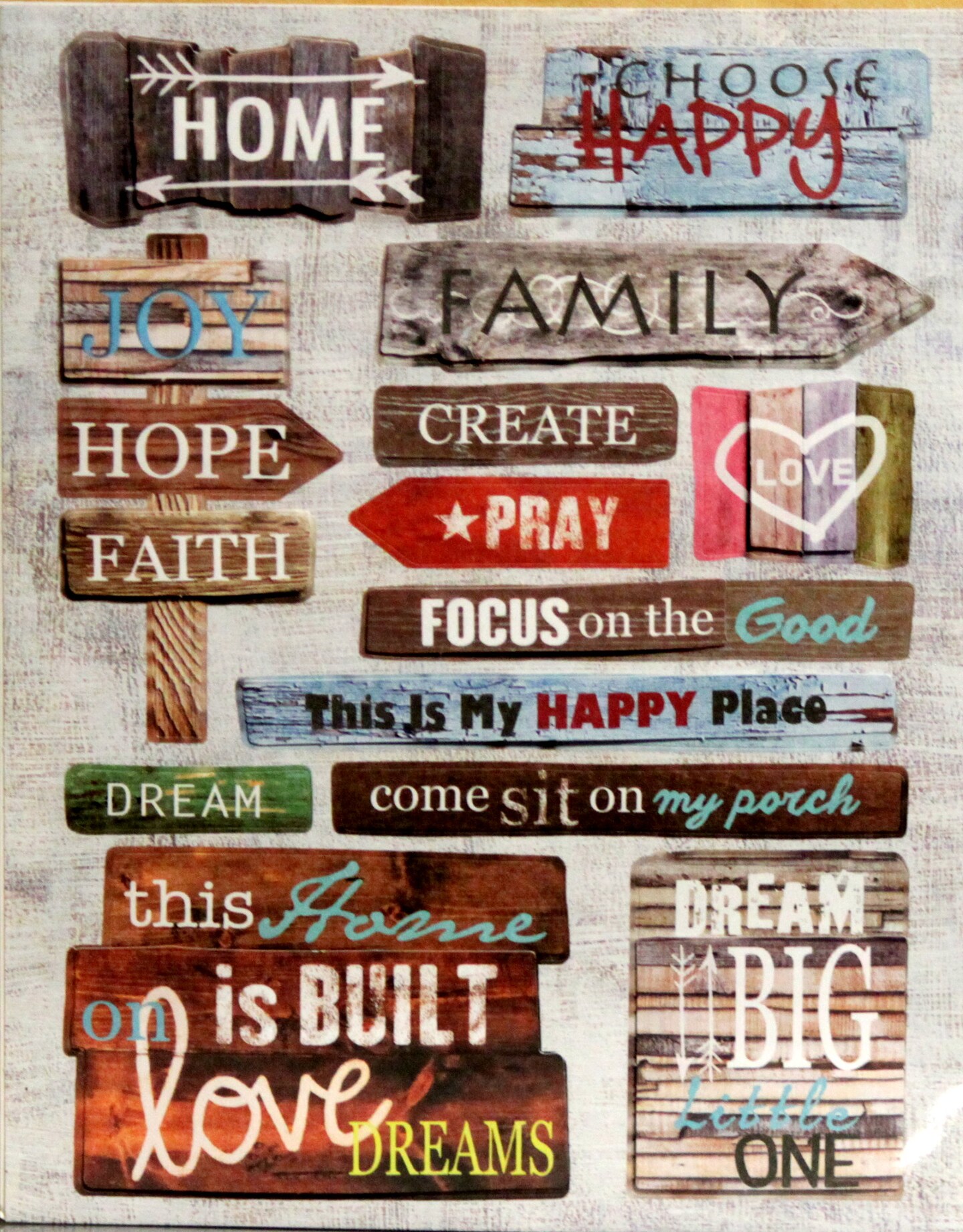 Designer Family &#x26; Home Dimensional Stickers