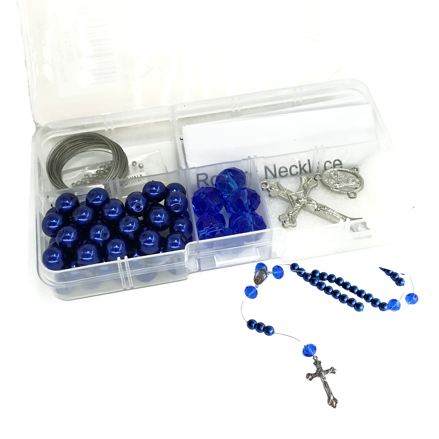 Rosary Prayer Making Kit, DIY Necklace Supplies, First Communion