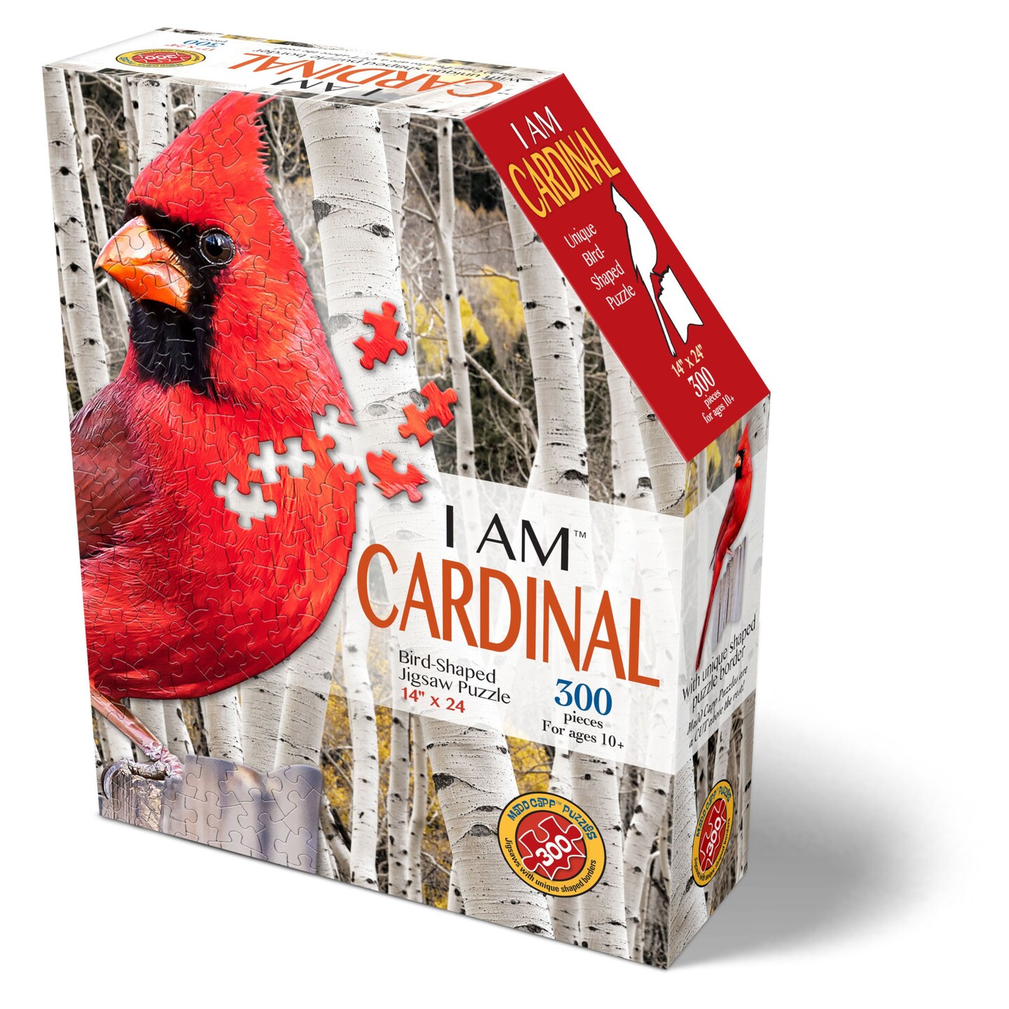 Madd Capp I Am Cardinal 300-Piece Bird-Shaped Jigsaw Puzzle