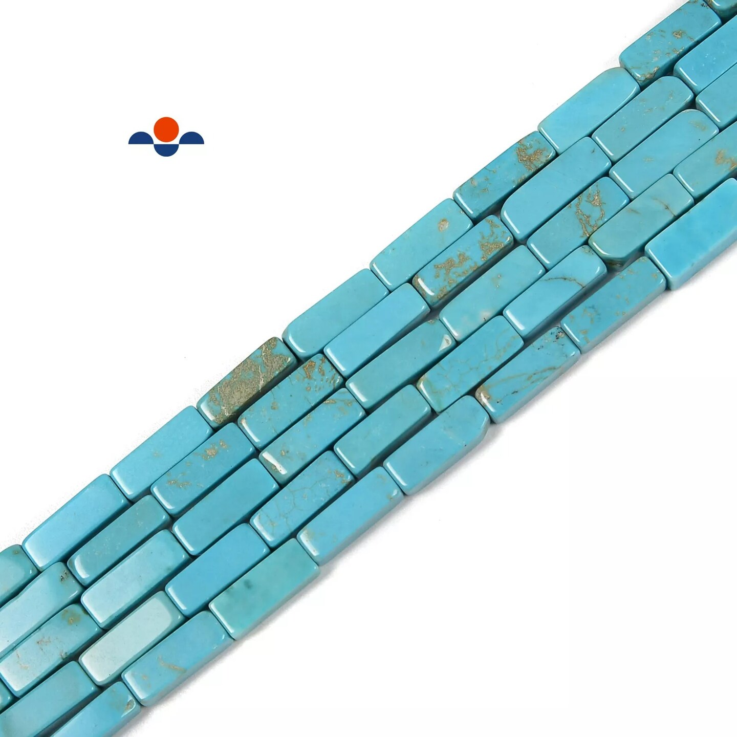 Blue Turquoise Rectangle Tube Beads Size 4x13mm 15.5&#x27;&#x27; Strand (4x13mm)