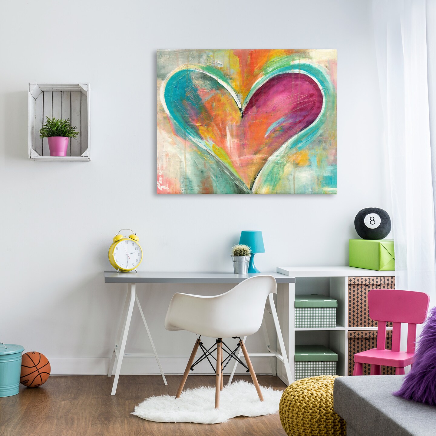 Stupell Industries Abstract Textural Heart Painting Canvas Wall Art