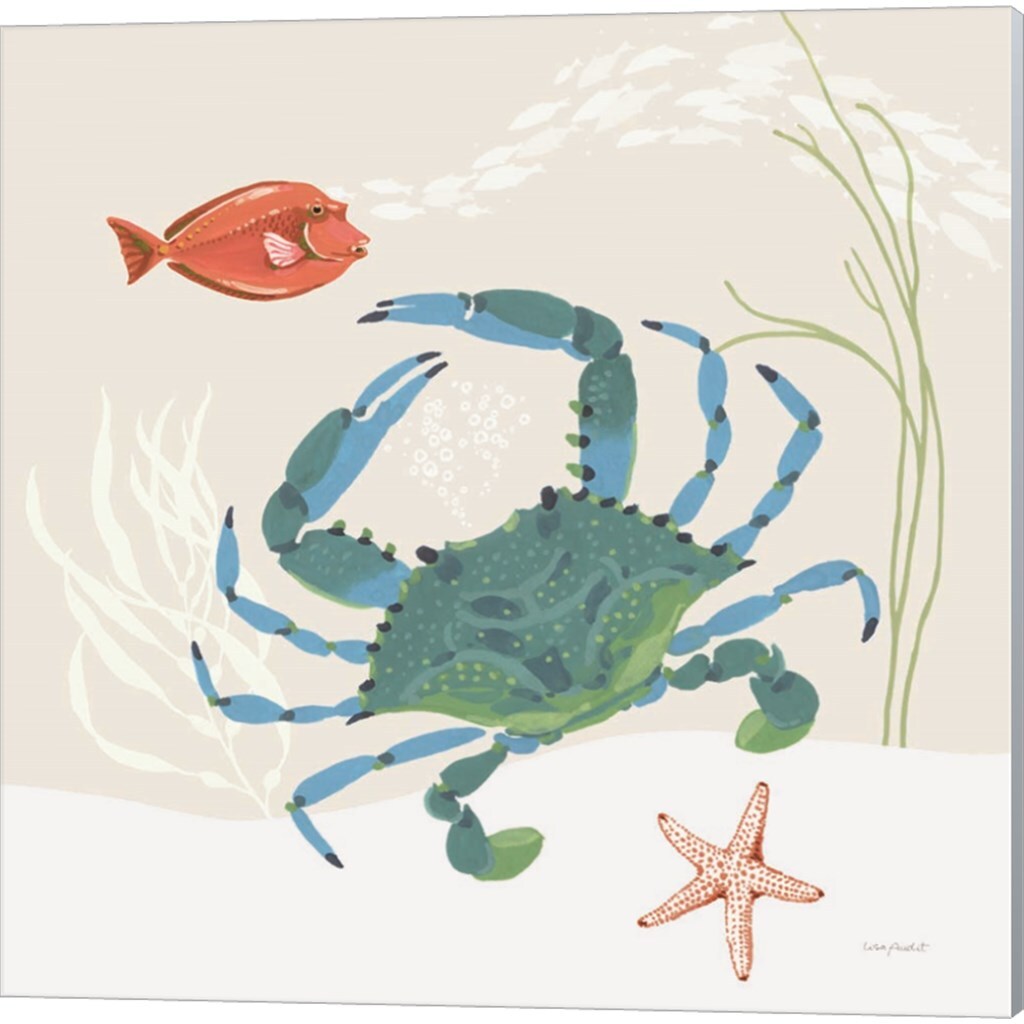 Free As the Ocean on Sand B by Lisa Audit 14" x 14" Canvas Wall Art (Set of 2)