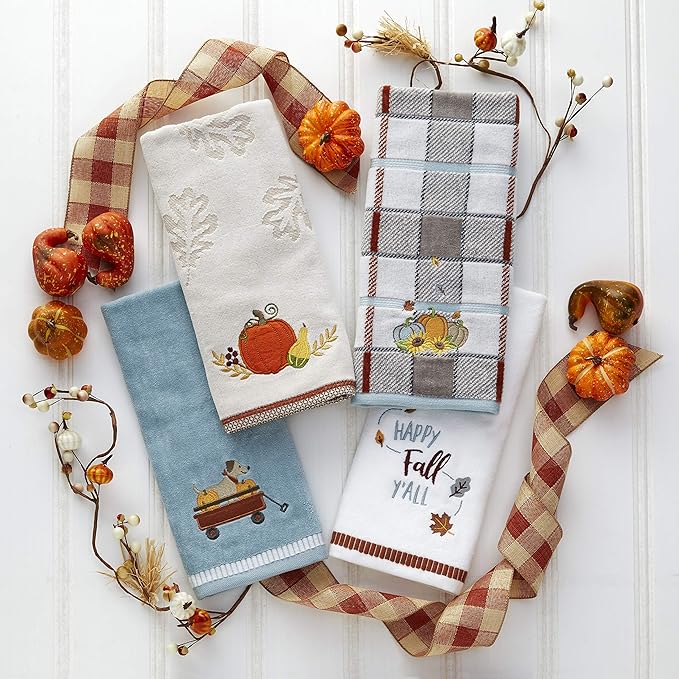 Harvest Happy Fall Yall Hand Towel - White Small