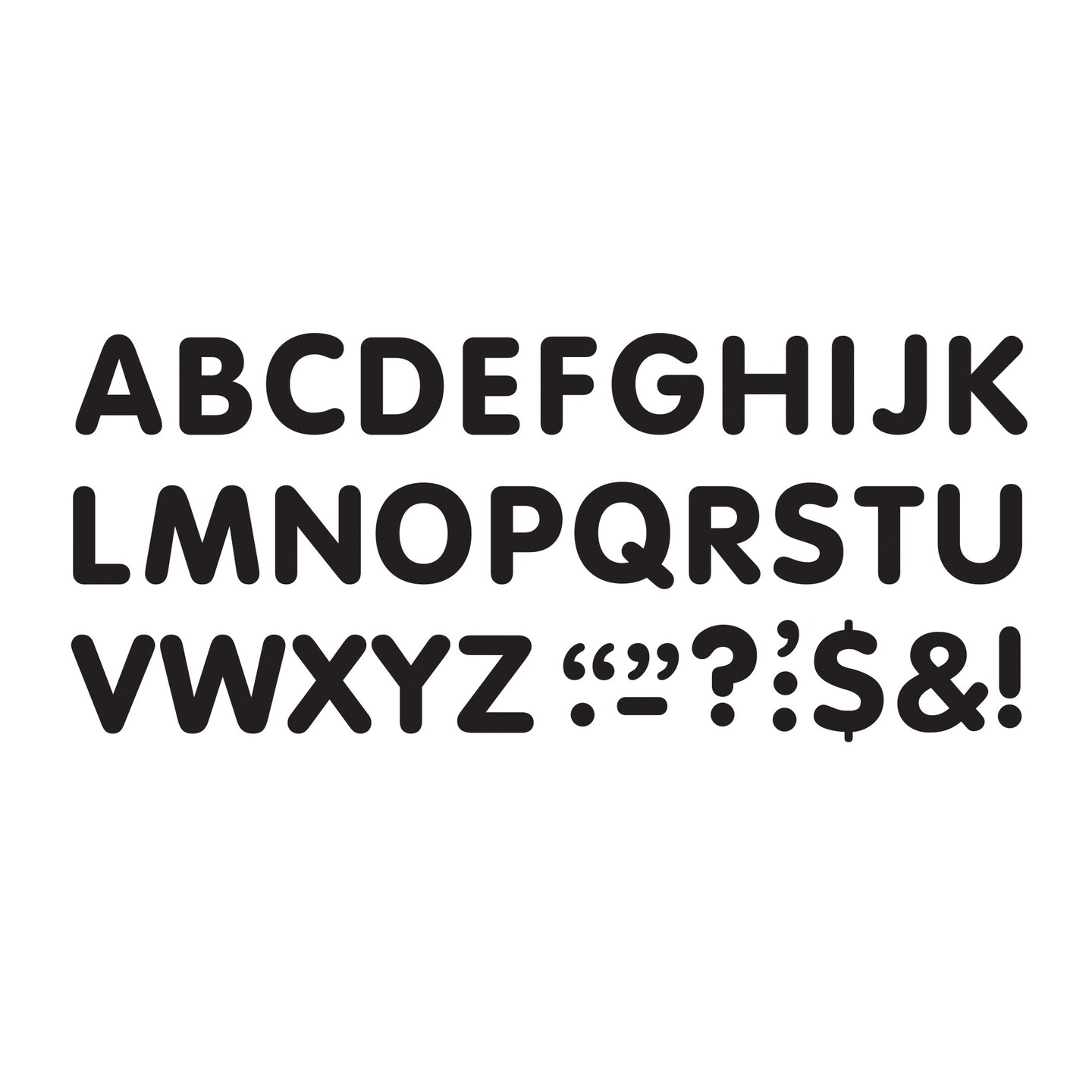 Black 2&#x22; STICK-EZE&#xAE; Stick-On Letters