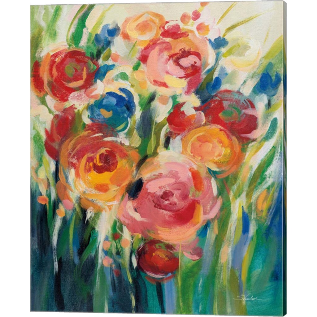Bright Bloom by Silvia Vassileva 12" x 15" Canvas Wall Art (Set of 2)