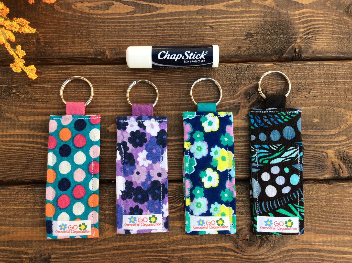 Chapstick Holder Keychain, Lip Balm Holder Keychain, Chap Stick Holder,  Teenage Girl Gift, Birthday Gift for Mom, Tween Girl Gift MakerPlace by 