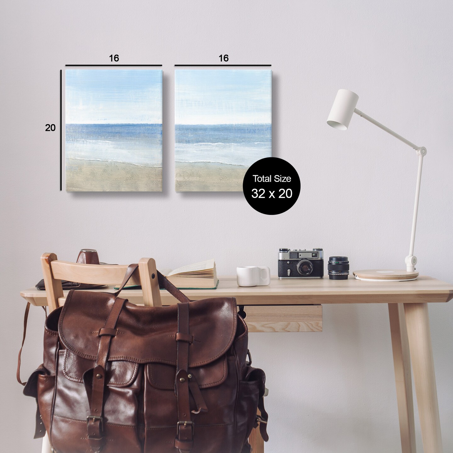 Stupell Industries Coastal Seafoam Beach Waves Canvas Wall Art