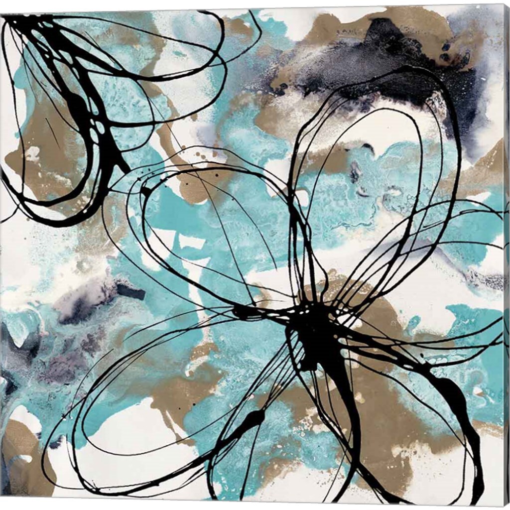 Free Flow by Natasha Barnes 14&#x22; x 14&#x22; Canvas Wall Art (Set of 2)