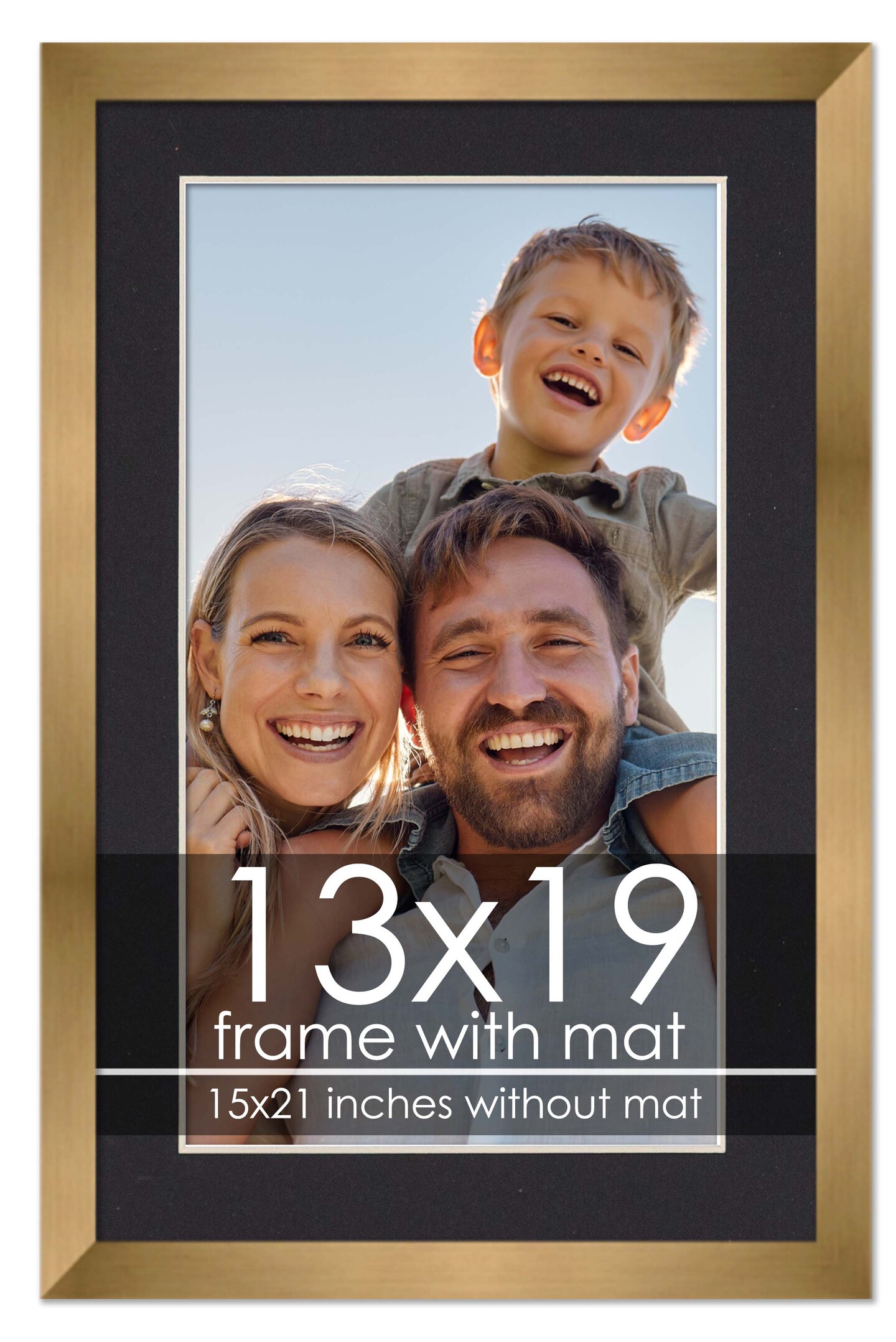 Metallic Bronze with Black Photo Mat, UV Acrylic Front, Foam Board Backing, 60 Sizes Available