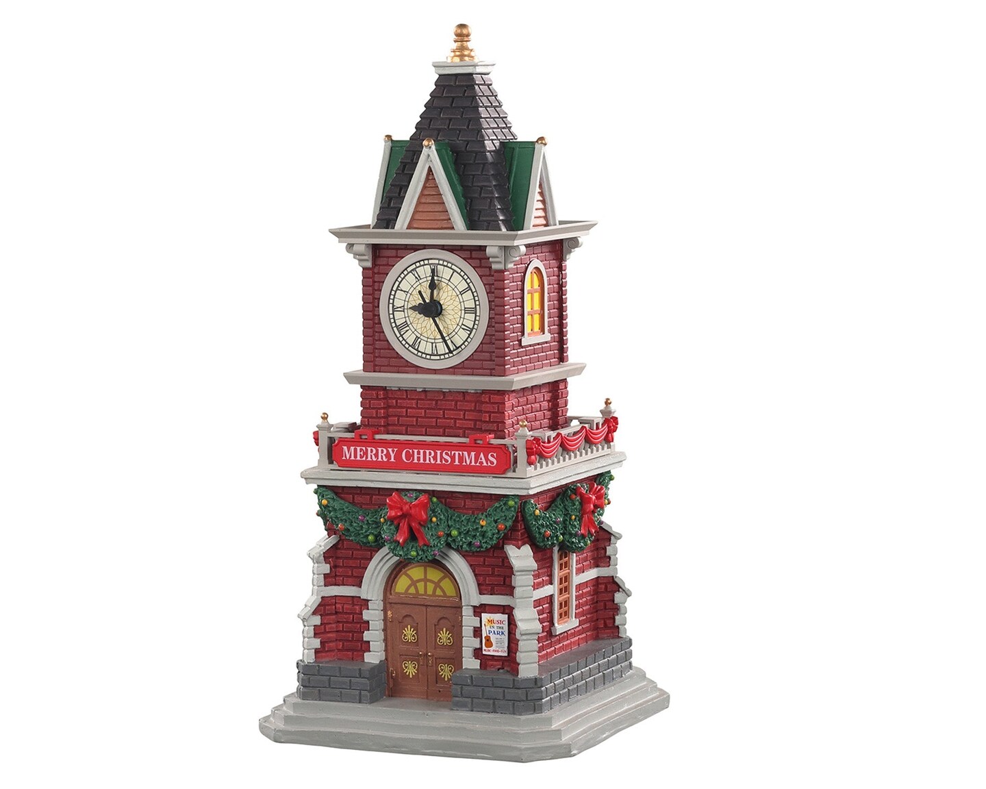 LEMAX Tannenbaum Clock Tower, Battery Operated (1.5V) #05679