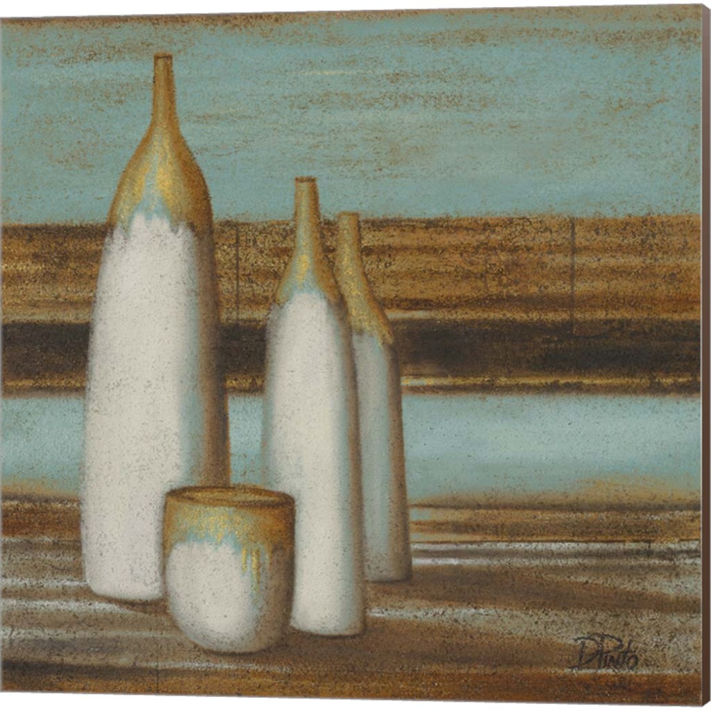 Elegantisimo on Teal by Patricia Pinto 14&#x22; x 14&#x22; Canvas Wall Art (Set of 2)
