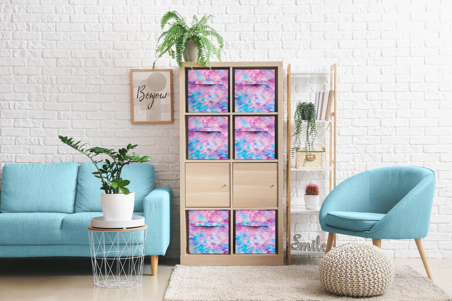 Sorbus Fabric Storage Cube - 11 Inch Foldable Storage Bin for Clothes Storage & Closet Organizer with Handle (Tie Dye)