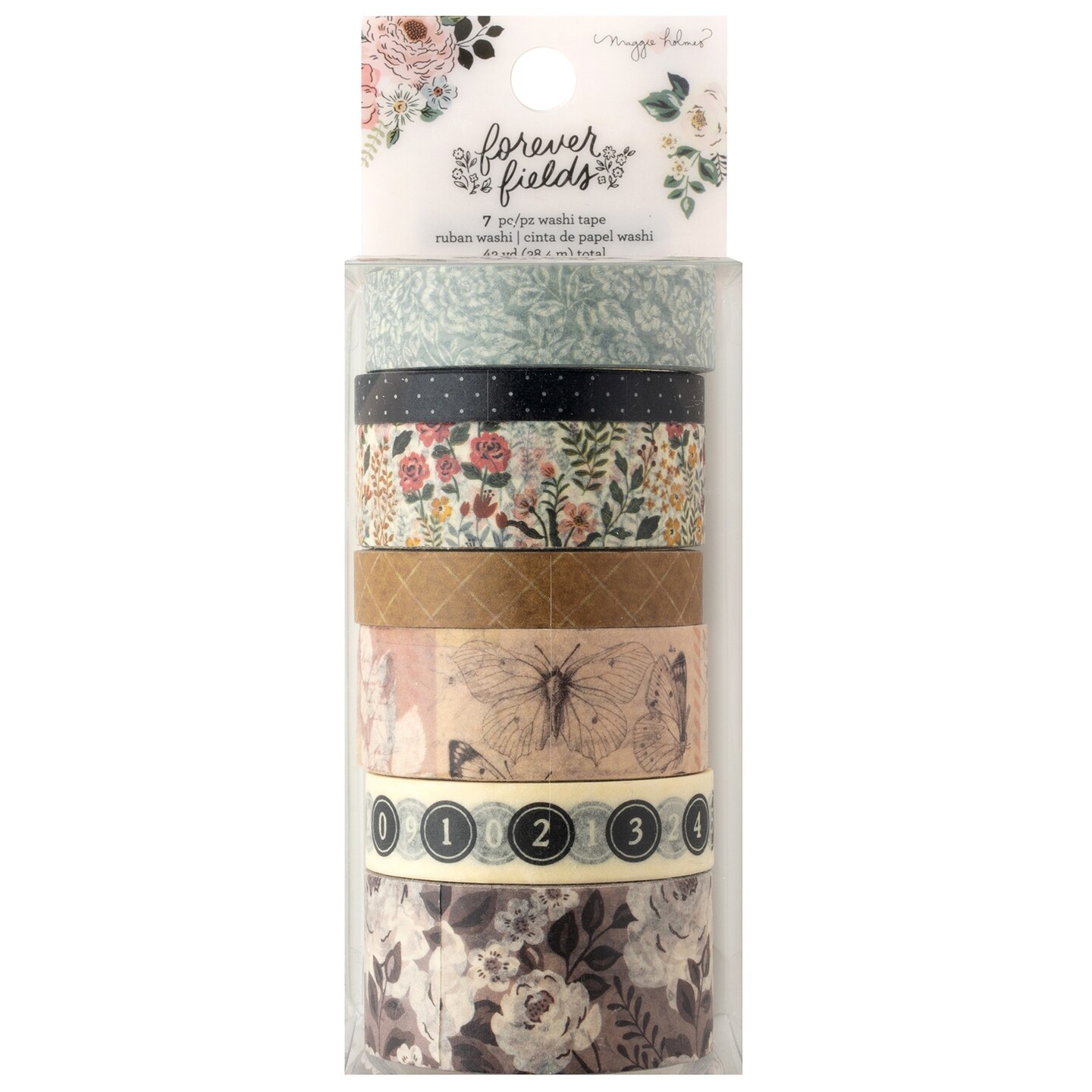 Maggie Holmes Forever Fields Washi Tape-7 Pieces