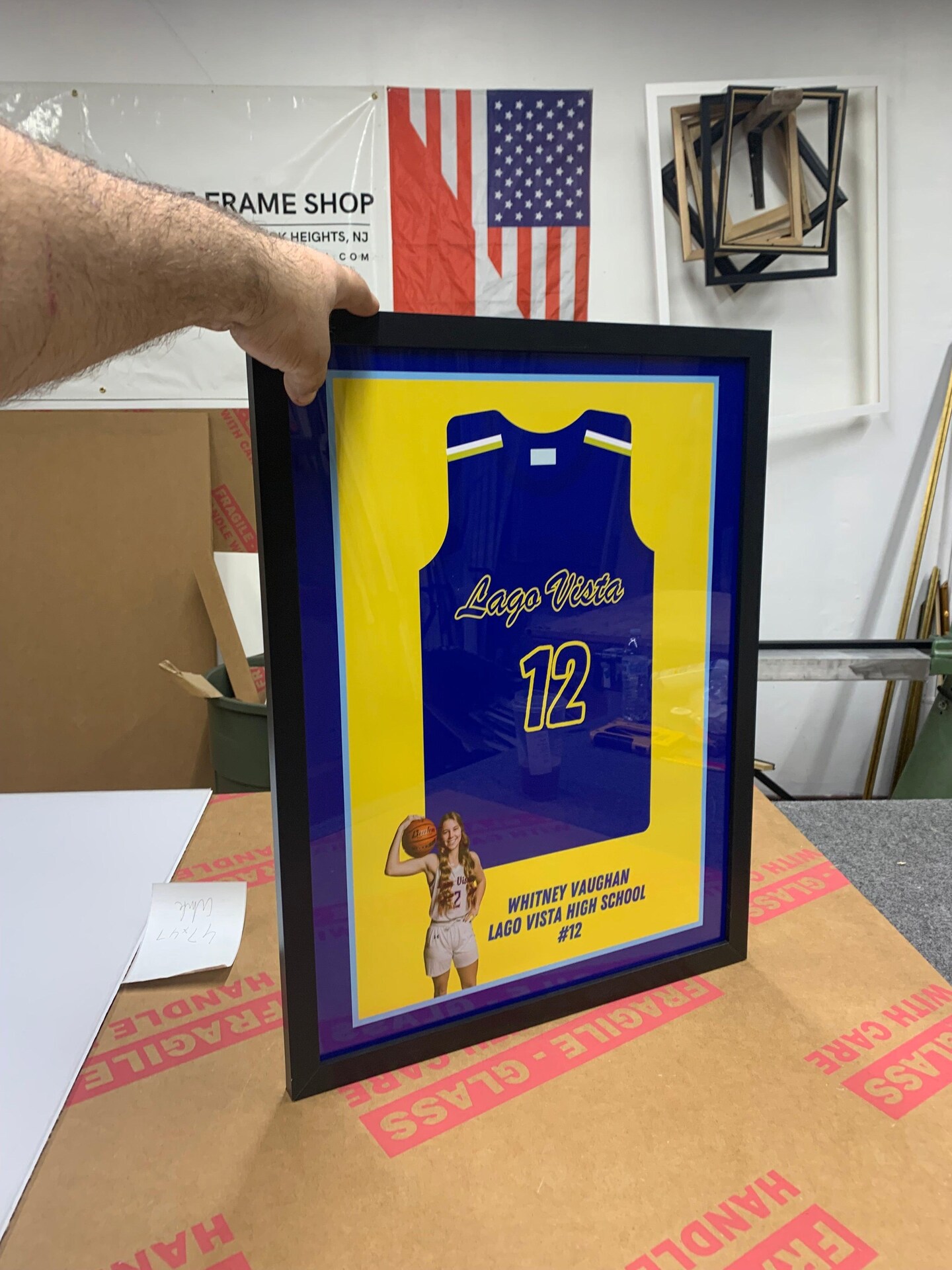 Track & Field college Senior Award Night Gift Idea Jersey Print Frame