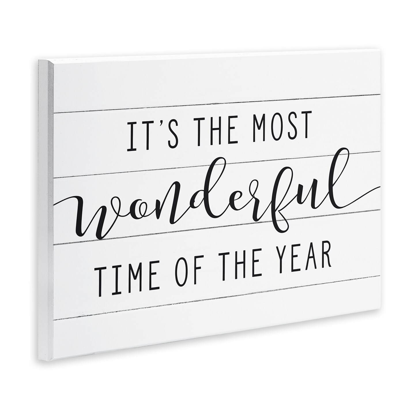 Stupell Industries Most Wonderful Time Rustic Chic Wall Plaque Art