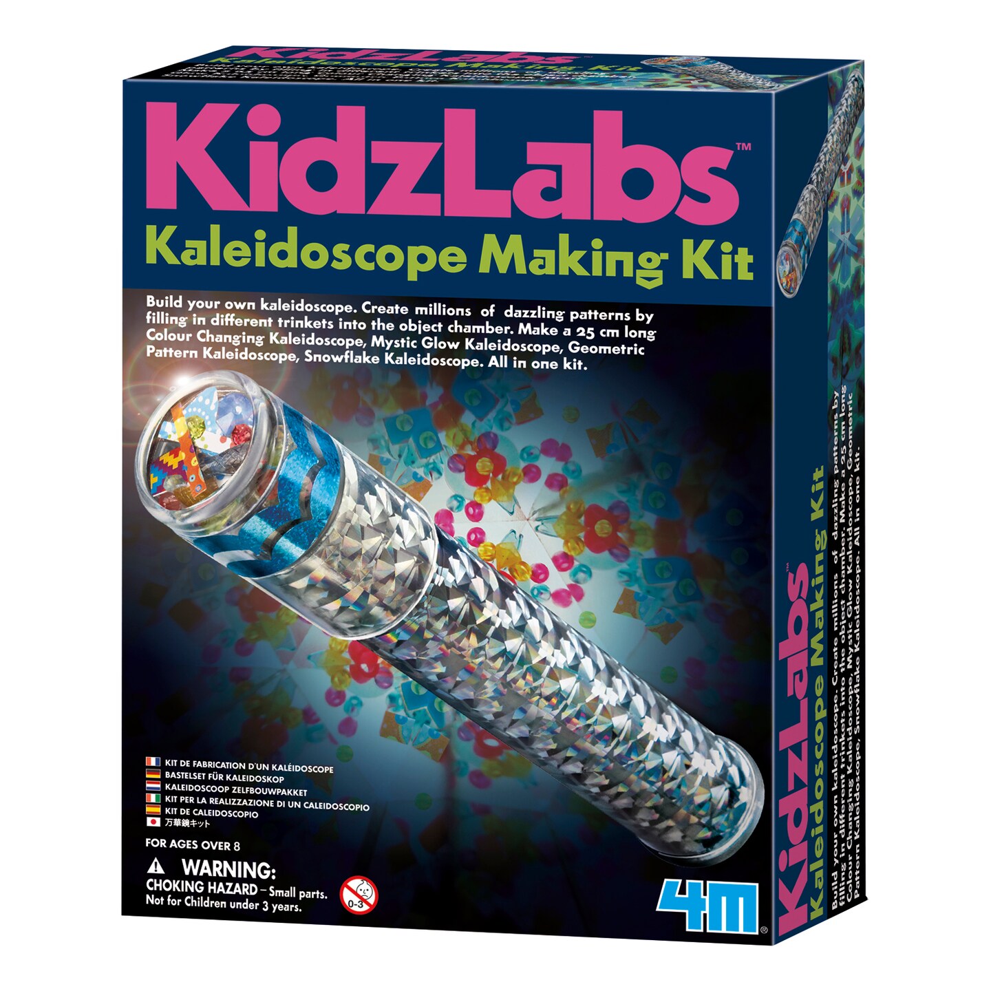 4M Kidzlabs Kaleidoscope Making Kit - Optical Light Physics Stem Toys Craft Gift for Kids &#x26; Teens, Boys &#x26; Girls (3435)