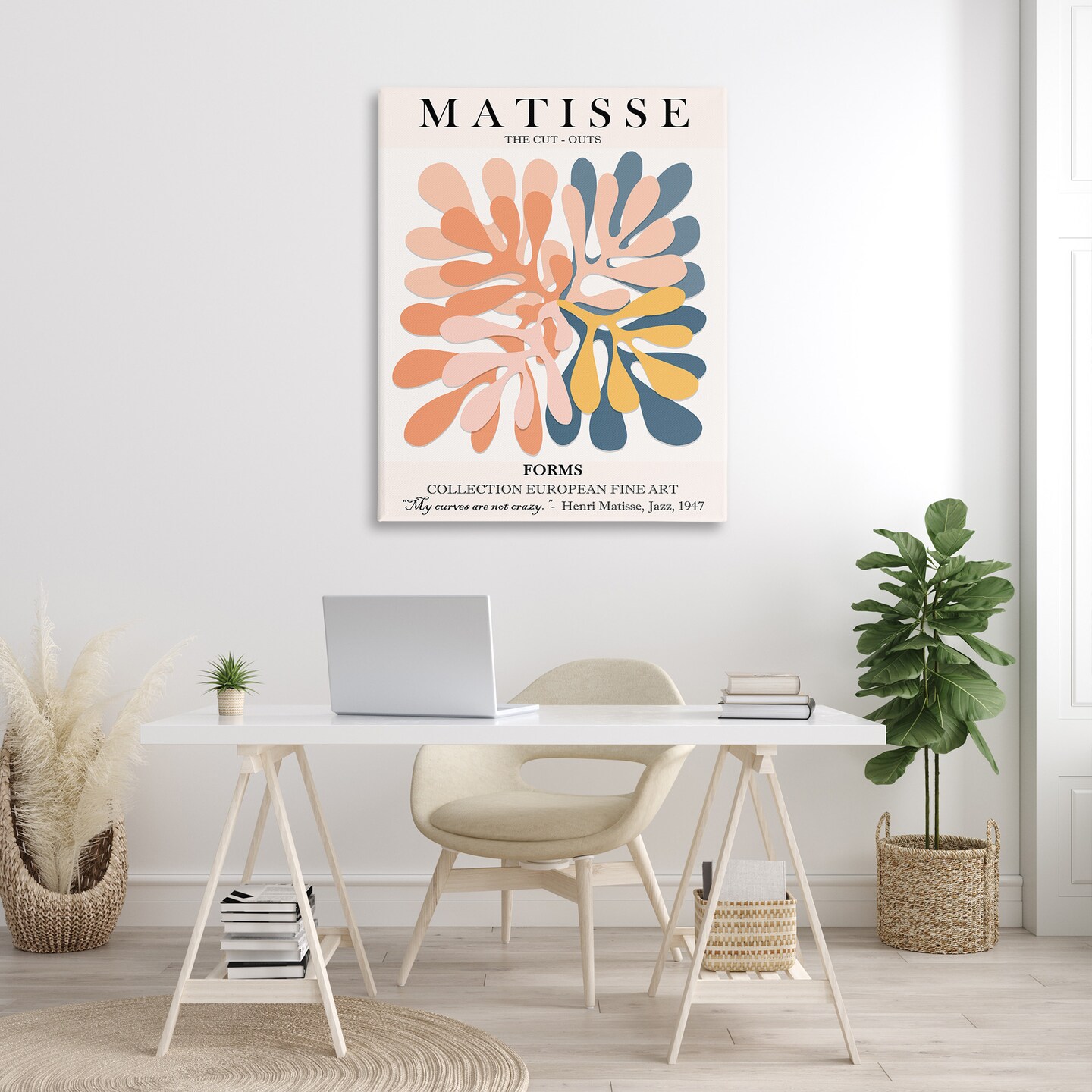 Stupell Industries Classical Matisse Cut Out Forms Canvas Wall Art