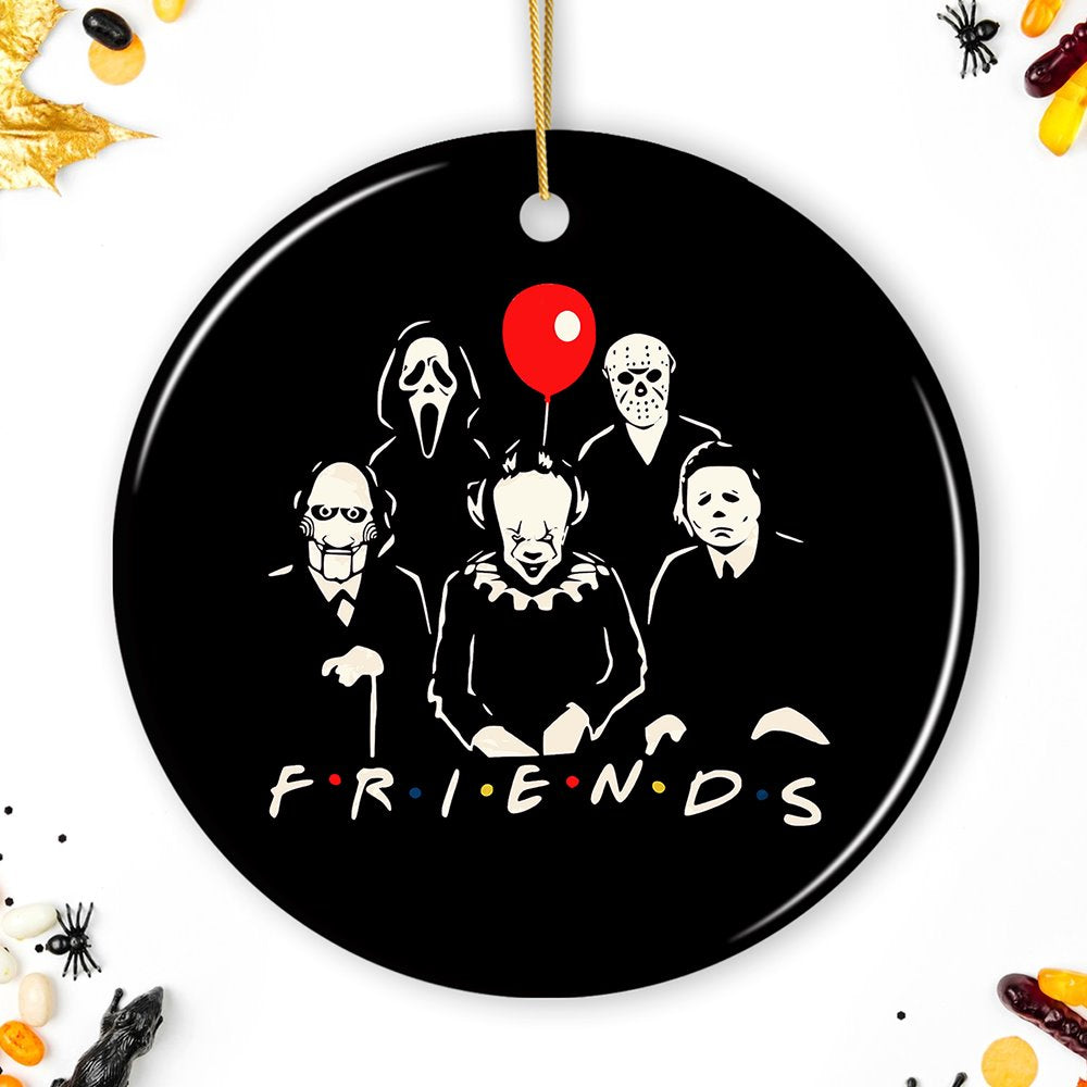 Horror Movie Villain Friends Ornament, Scary Christmas Decoration