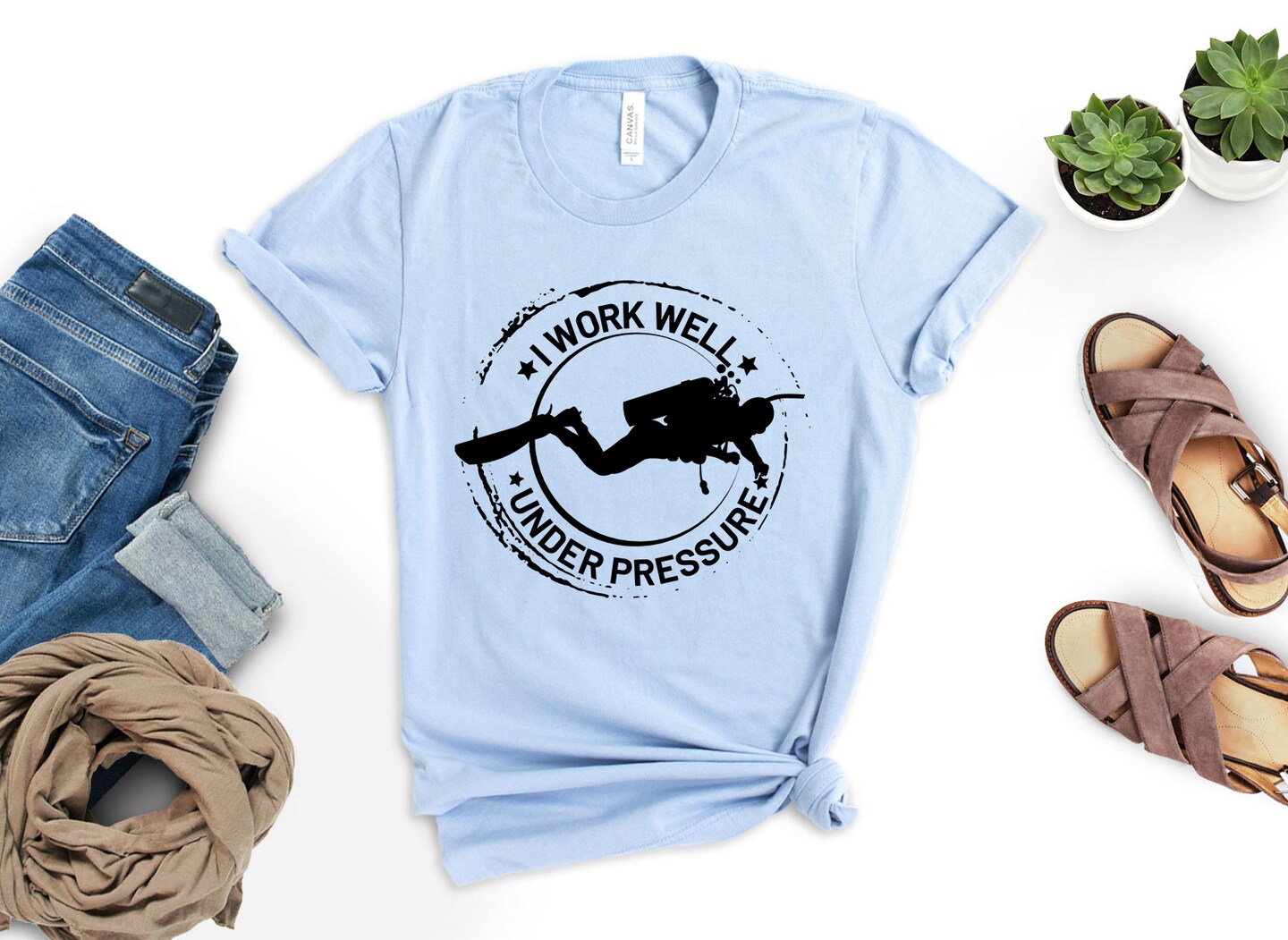 Scuba Diver Shirt, Dive T-Shirt, Under Pressure Tee, Diver Gift, Scuba Apparel, Ocean Lover Shirt, Dive Gear, Scuba Life, Diver Merchandise product 2