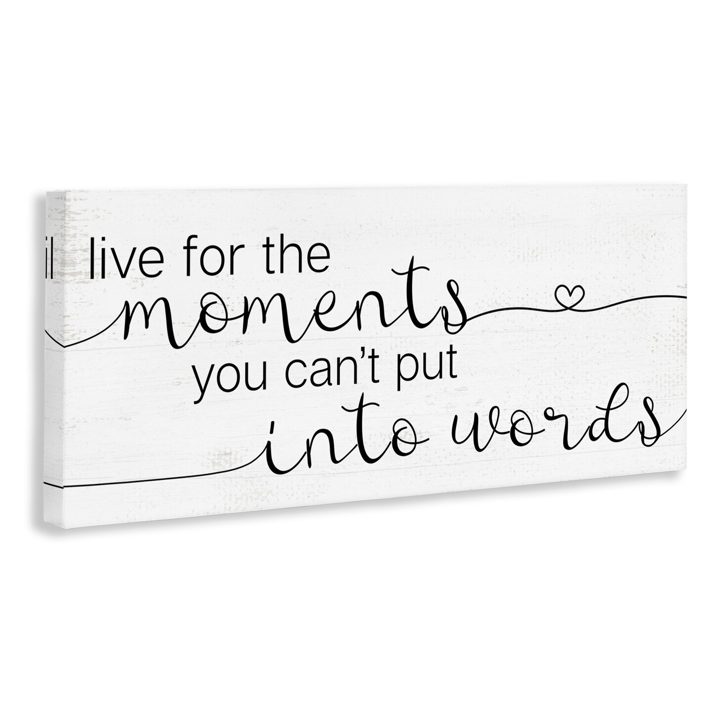 Stupell Industries Live for the Moments Phrase Canvas Wall Art