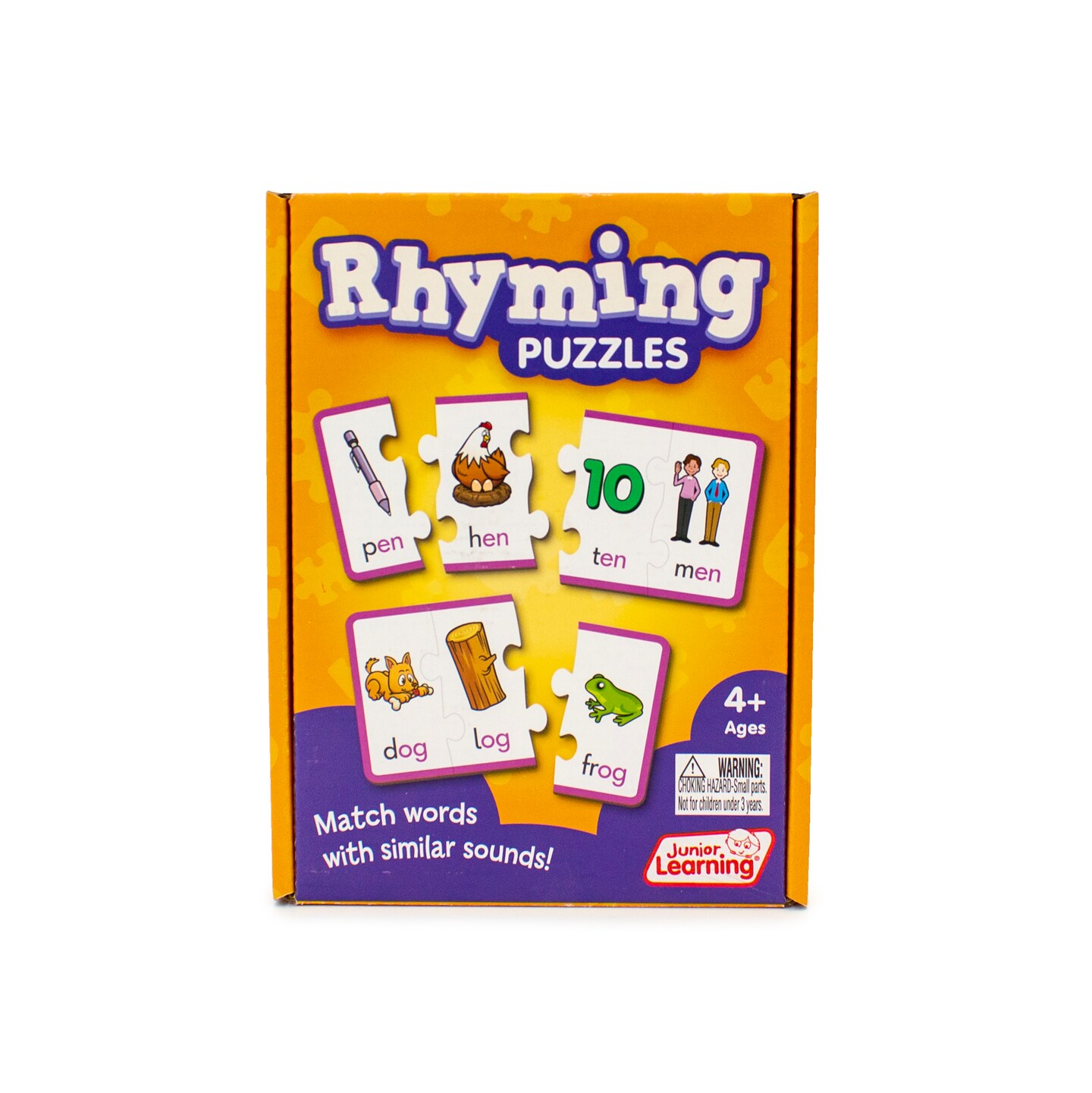 Junior Learning Rhyming Puzzles Educational Learning Set- Match Words with Similar Sounds