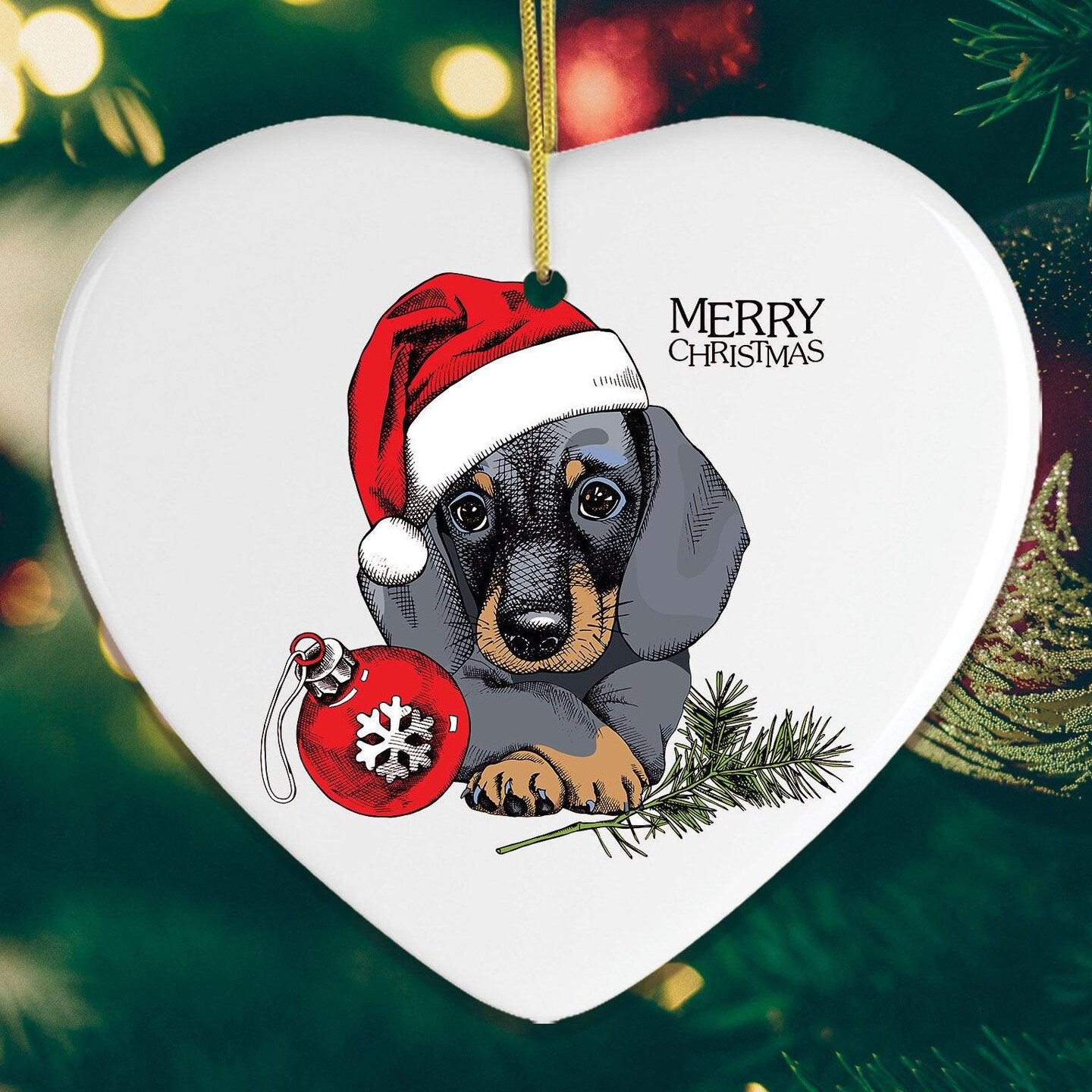 Dachshund fashion christmas ornaments