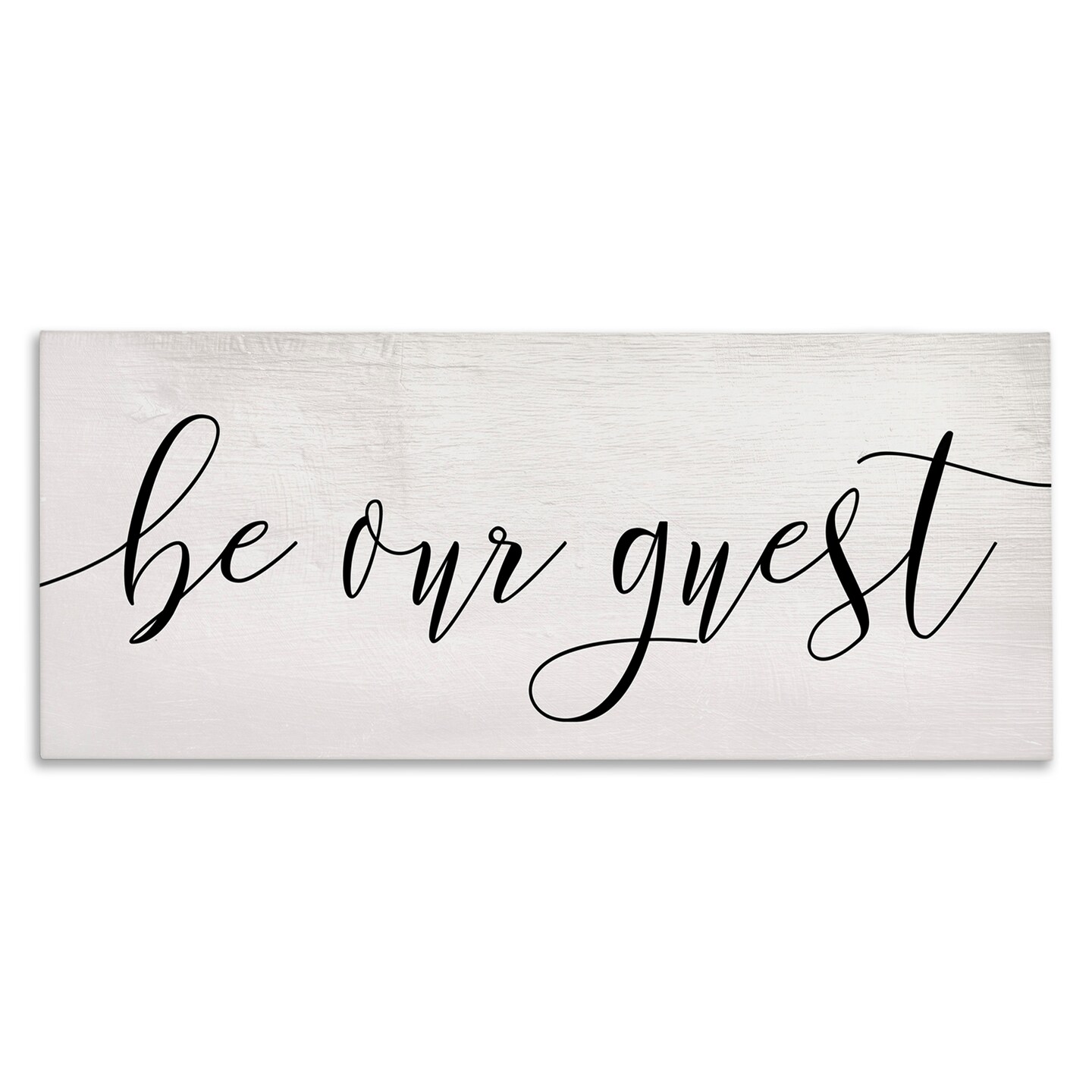 Stupell Industries Be Our Guest Script Canvas Wall Art