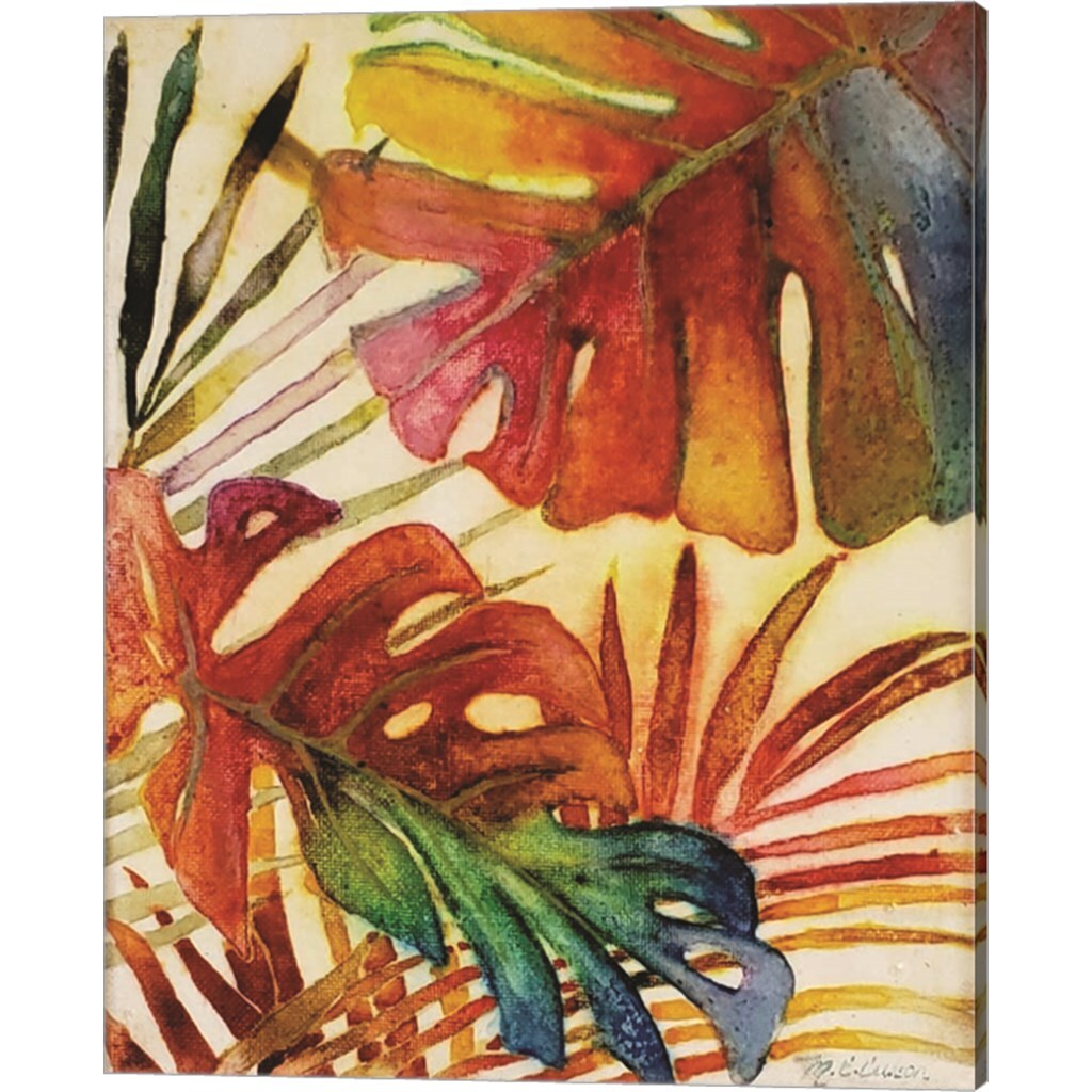 Tropic Botanicals by Marie-Elaine Cusson 12" x 15" Canvas Wall Art (Set of 2)