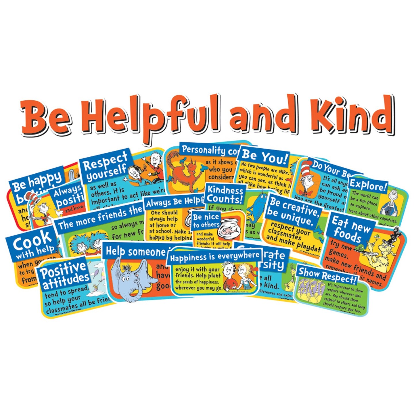 Dr. Seuss&#x2122; Be Kind and Helpful Bulletin Board Sets