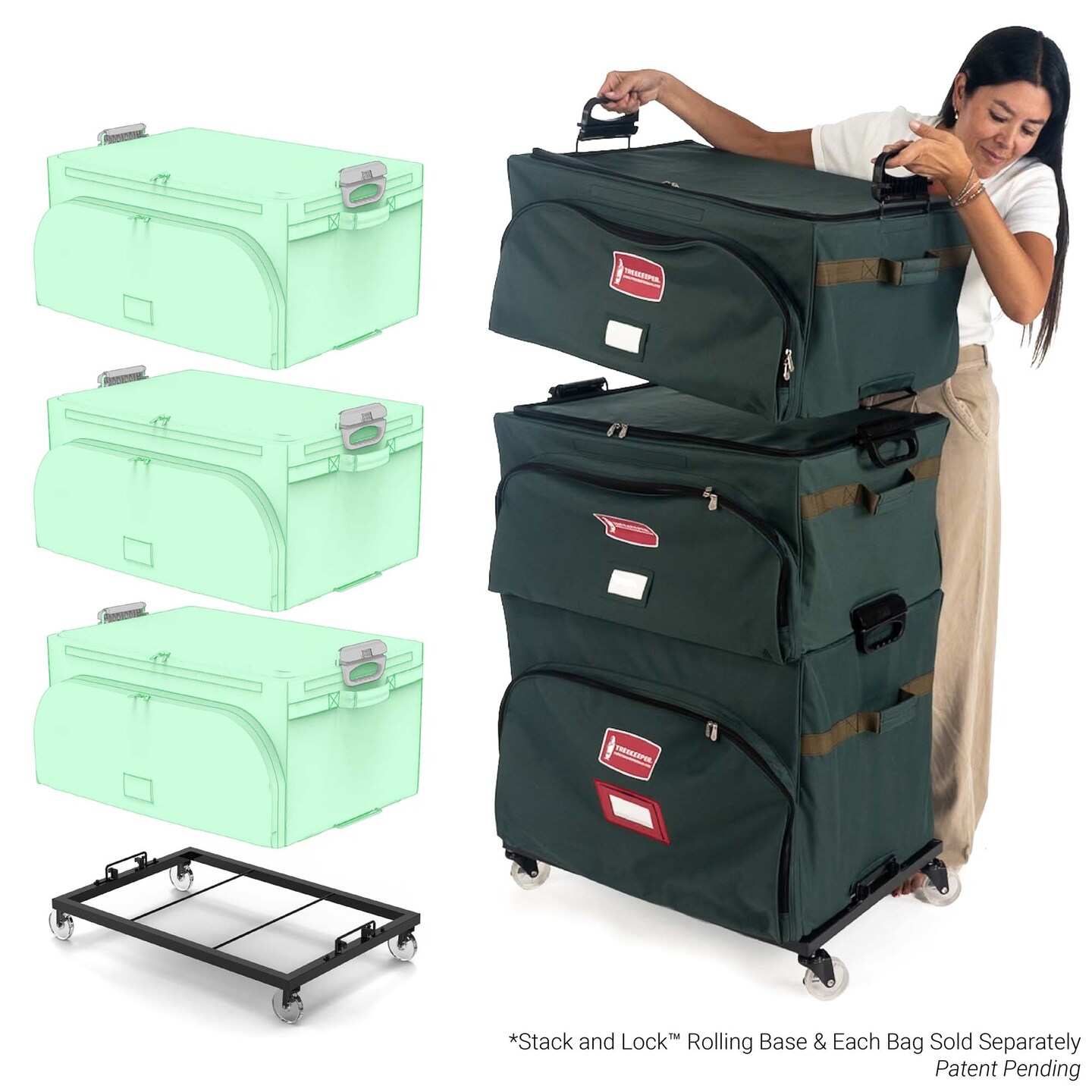 72 (4 in.) Christmas Ornament Storage Box w/ Top Pocket