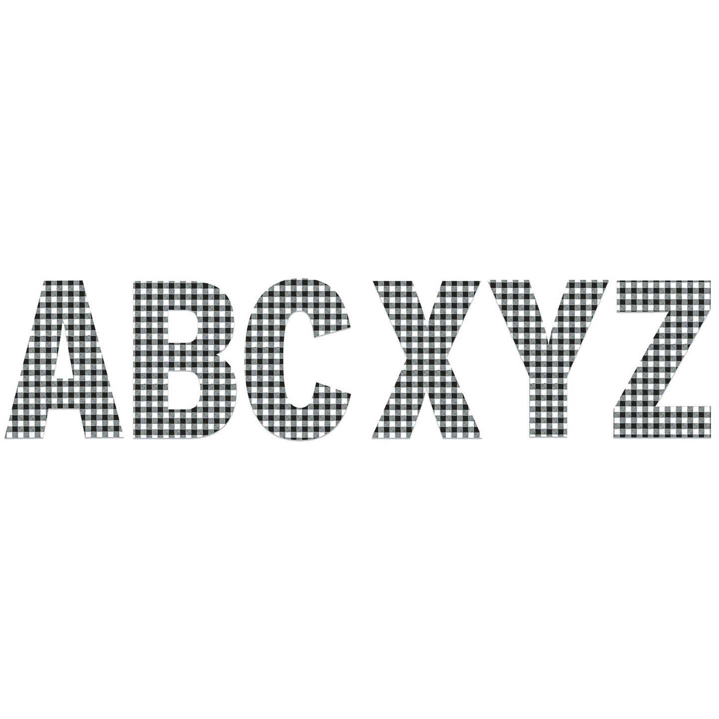 Gingham Jumbo 7in Deco Letters