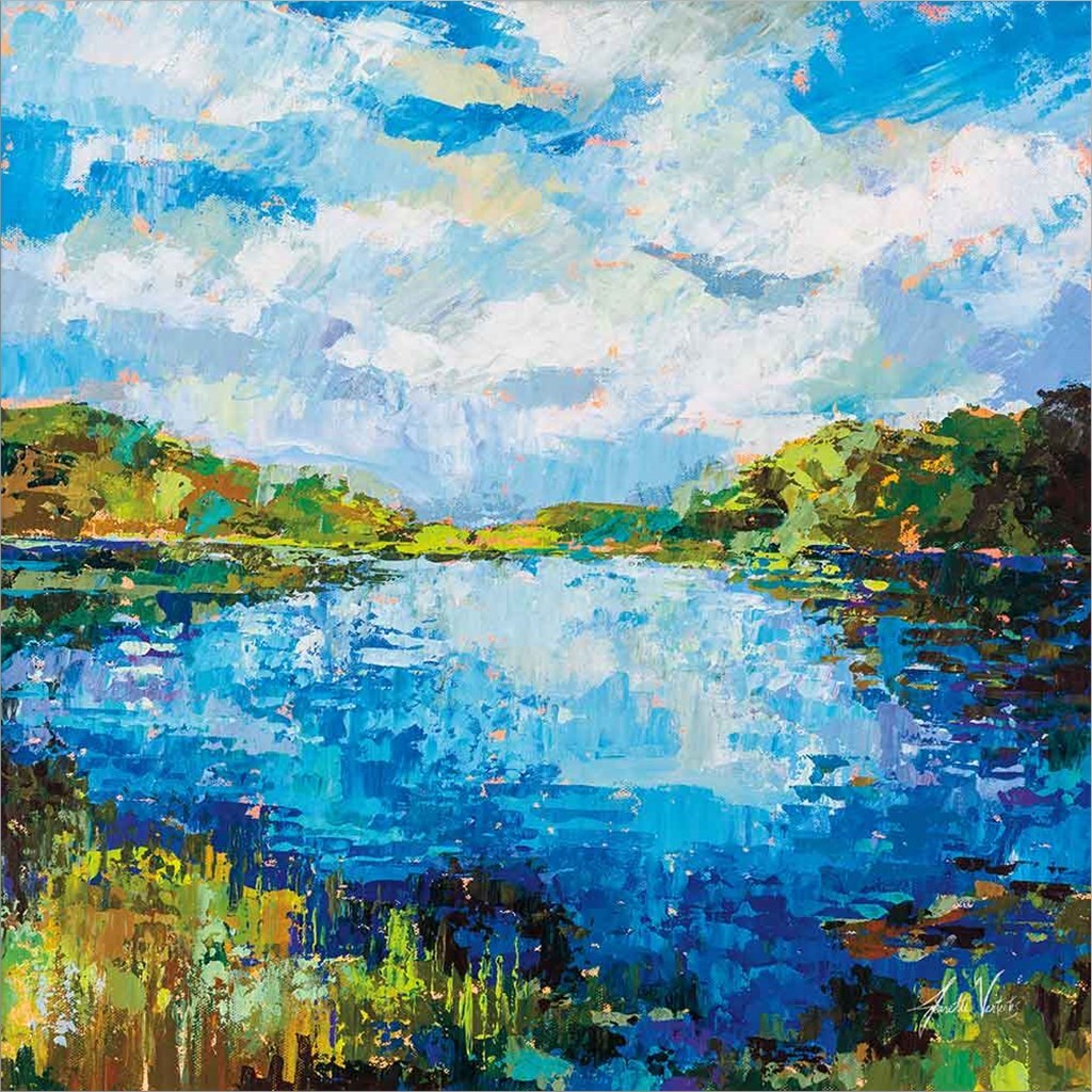 Lakeside by Jeanette Vertentes 24&#x22; x 24&#x22; Canvas Wall Art