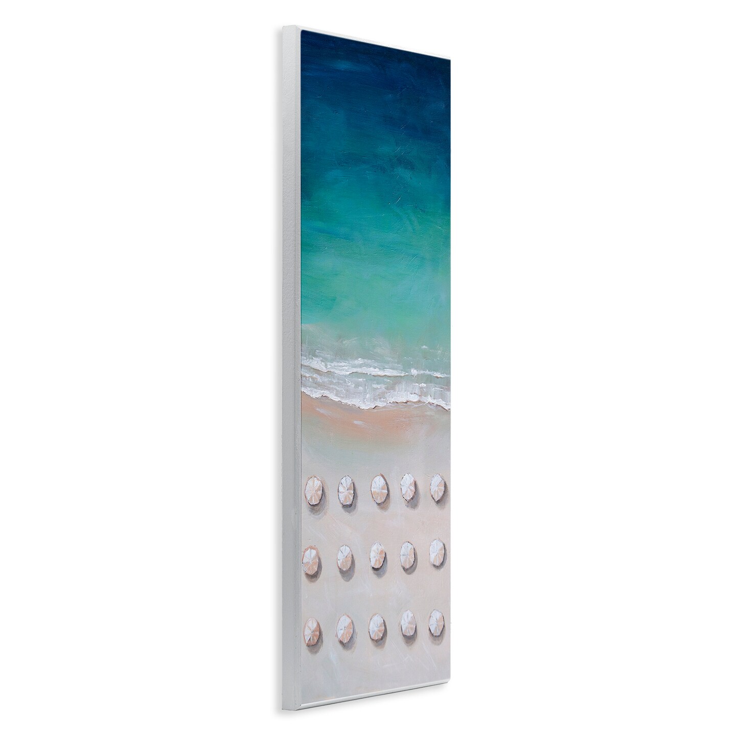 Stupell Industries Aerial Umbrellas on Beach Coast Wall Plaque Art