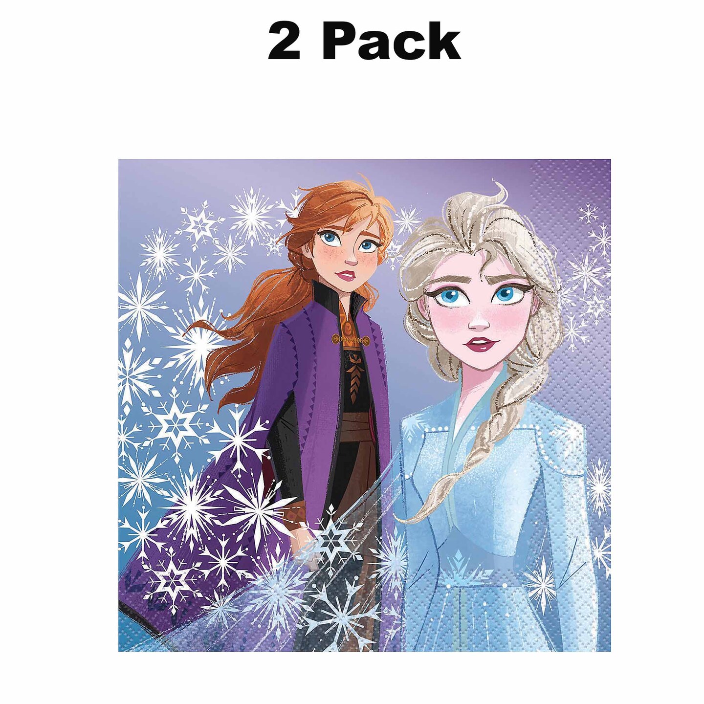 Disney&#x2019;s Frozen II Elsa &#x26; Anna with Snowflakes Luncheon Napkins - 16 Pc.