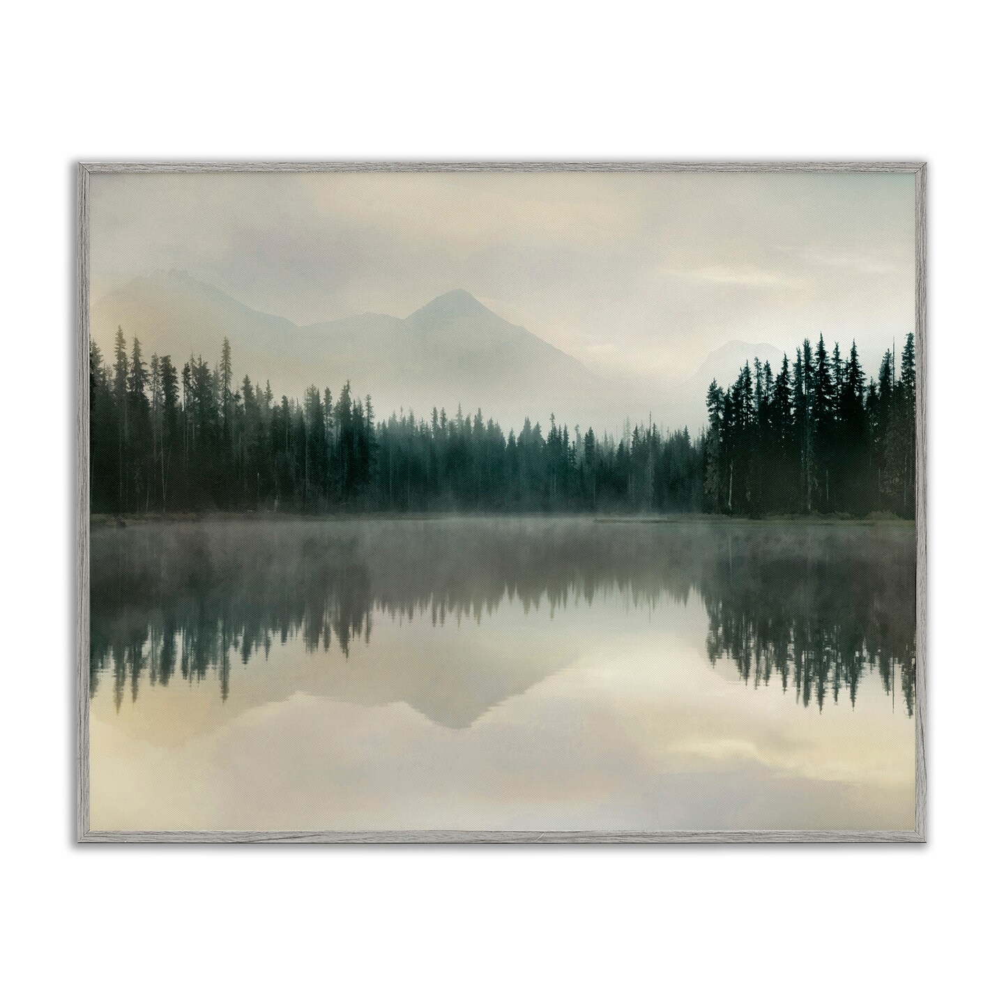 Stupell Industries Foggy Lake Forest Landscape Framed Giclee Art