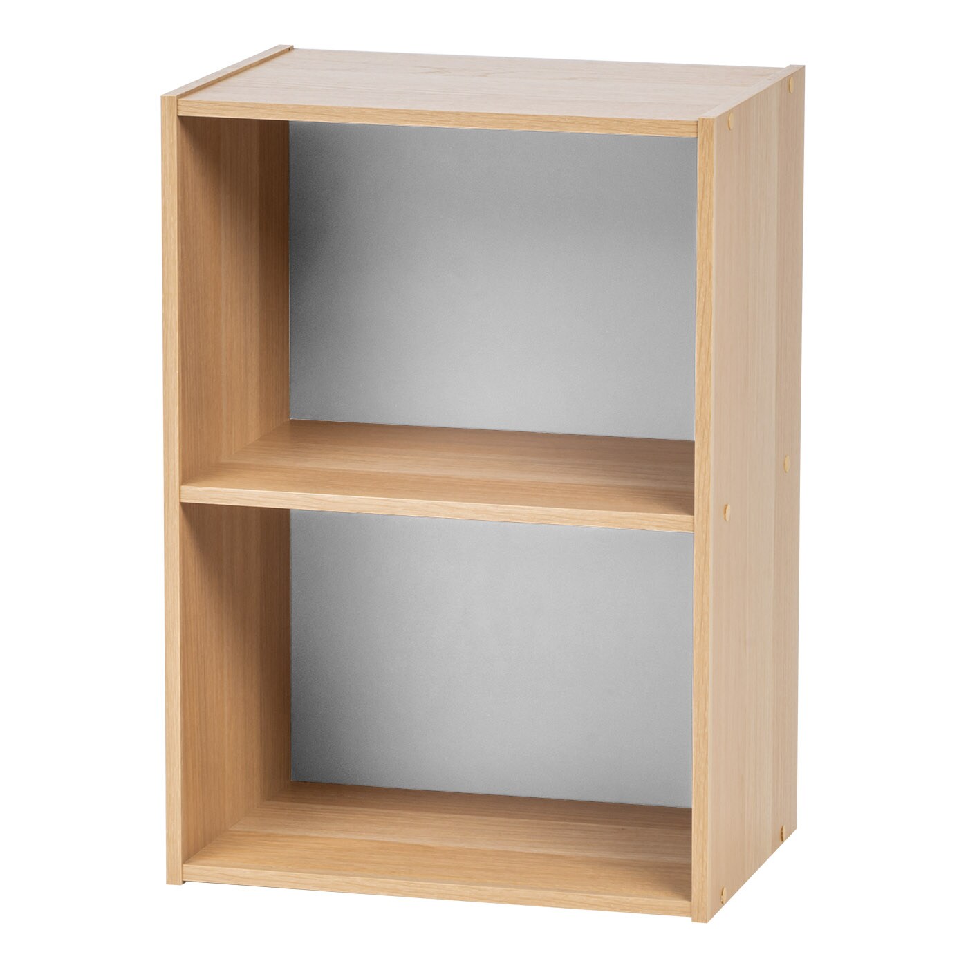 IRIS USA 2-Tier Wood Bookshelf Cube Organizer Storage